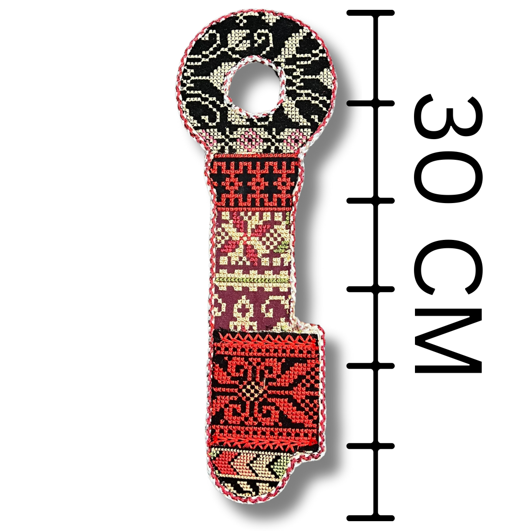 High-Quality Tatreez Key-Shaped Home Decor – Authentic Palestinian Embroidery