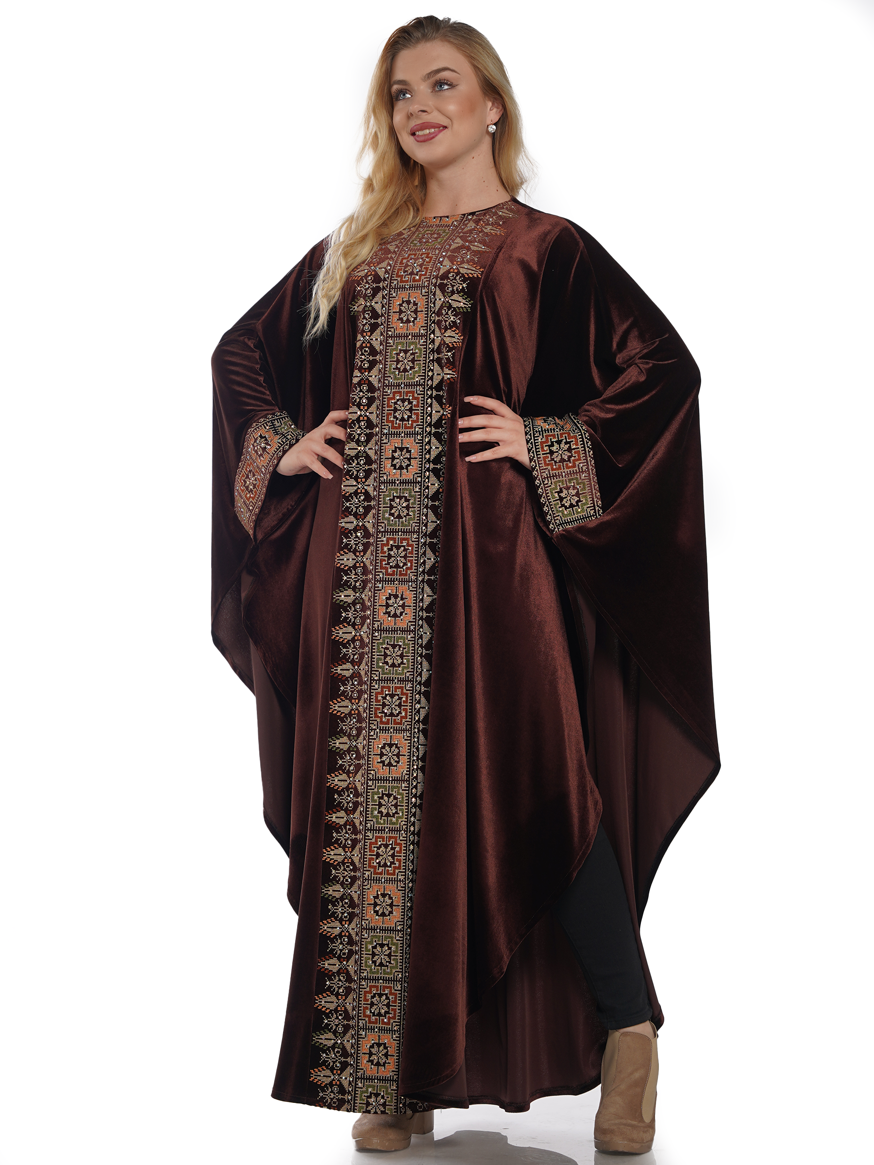 Elegant Velvet Free Size Abaya