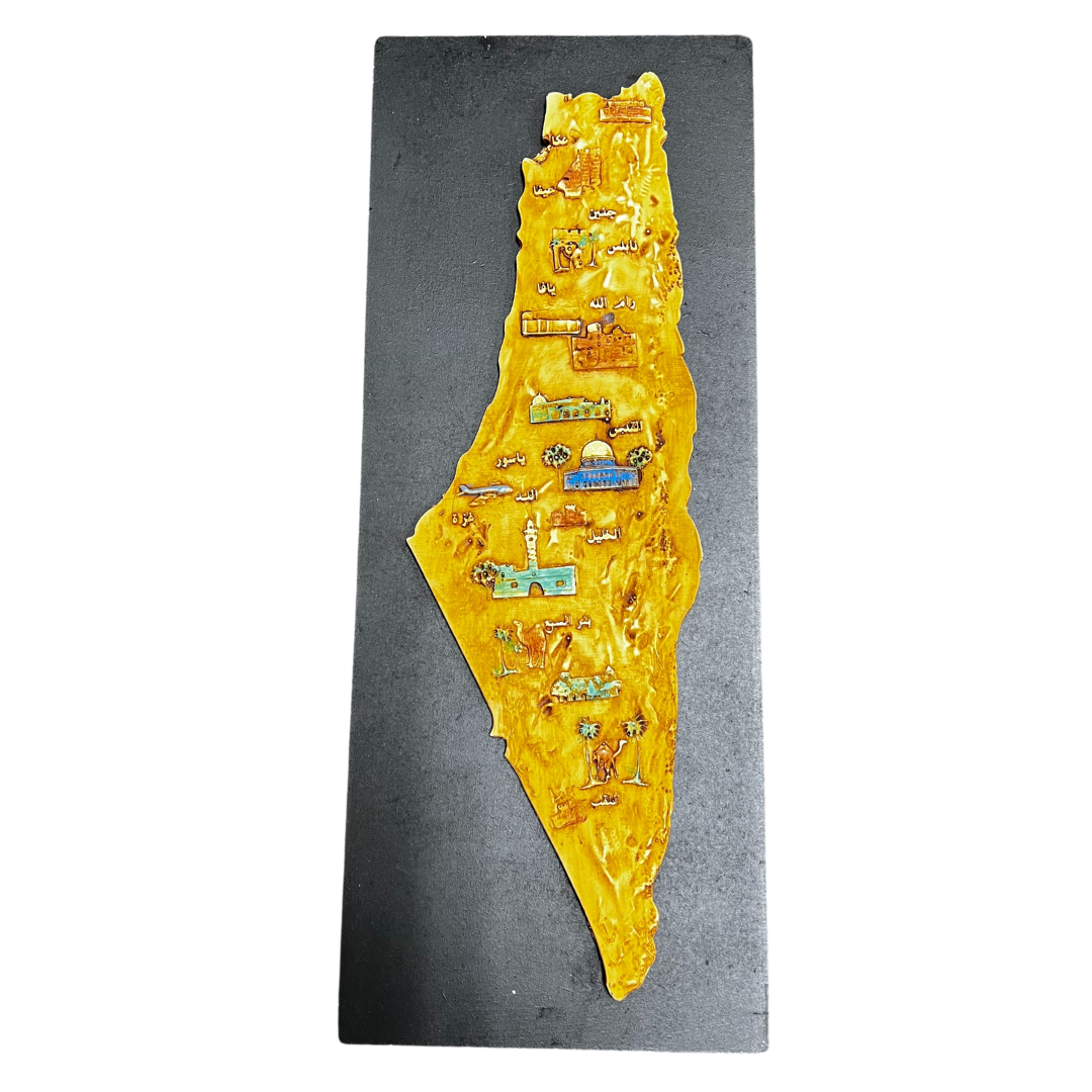 Palestine Home Decor with Map and Symbols