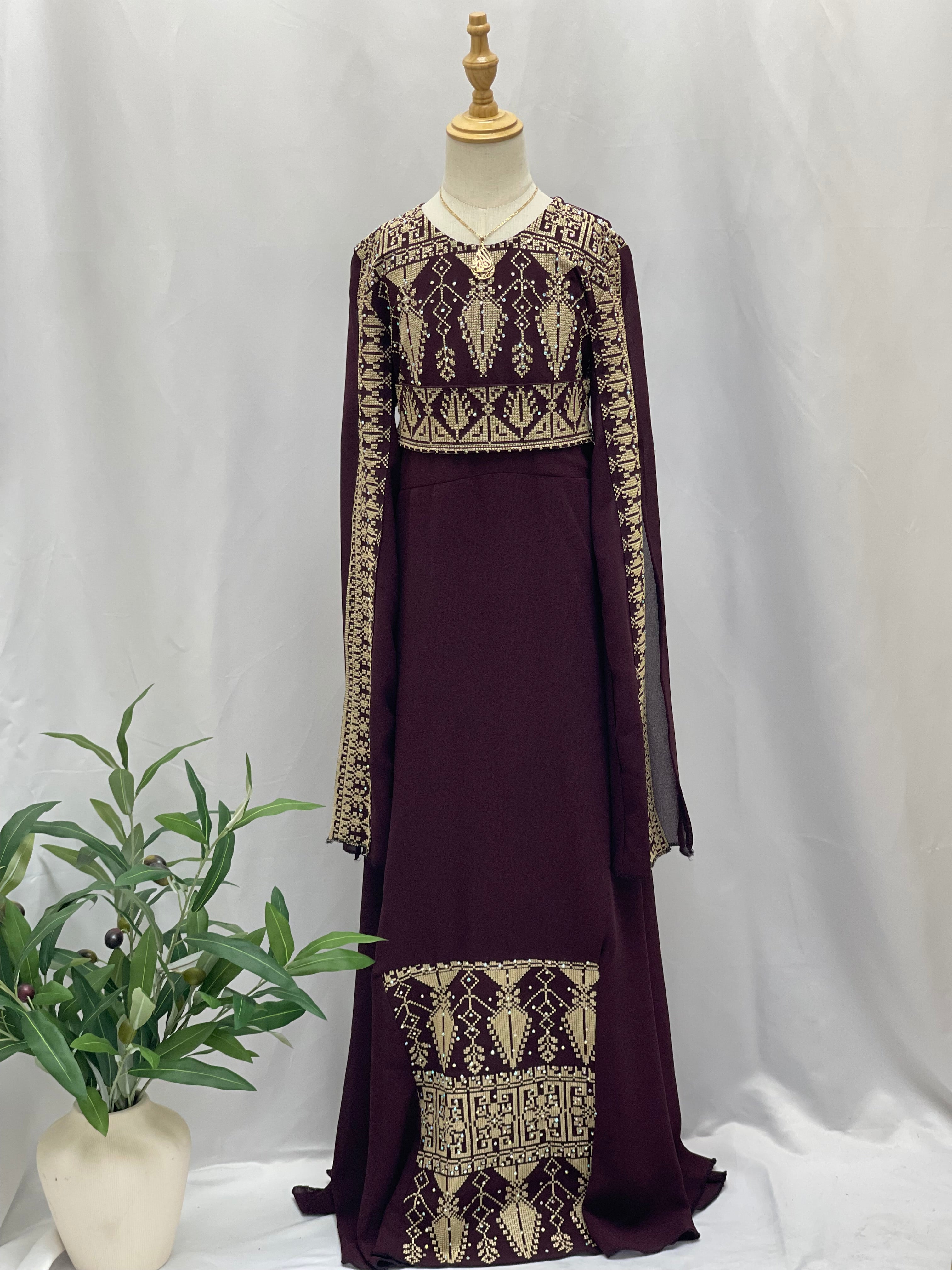 Embroidered Princess Jasmin Dress