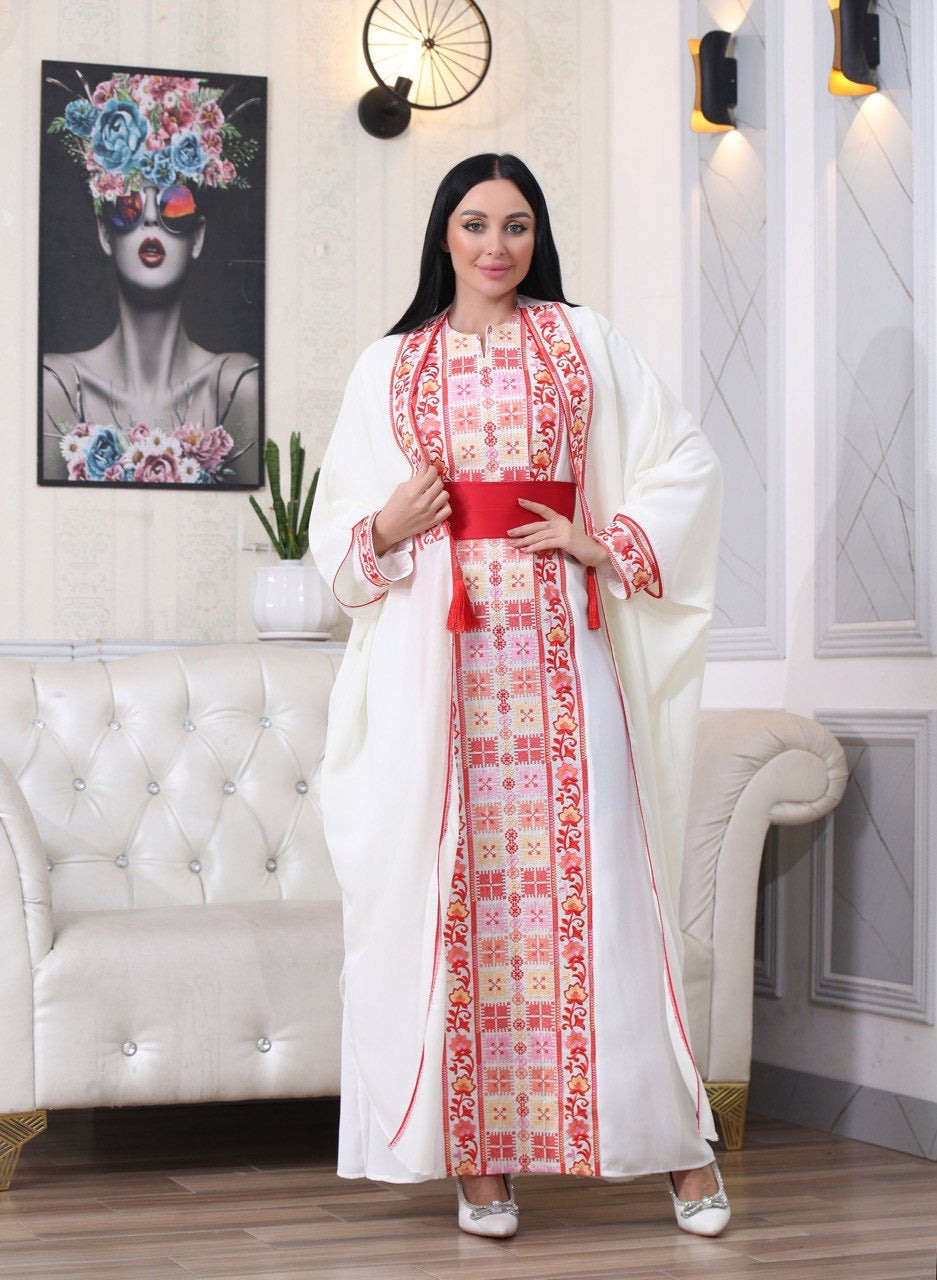 Embroidered Arabic Letters Cardigan: Elegance with Cultural Flair