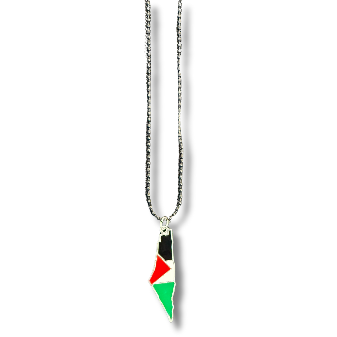 Palestine Map Necklace