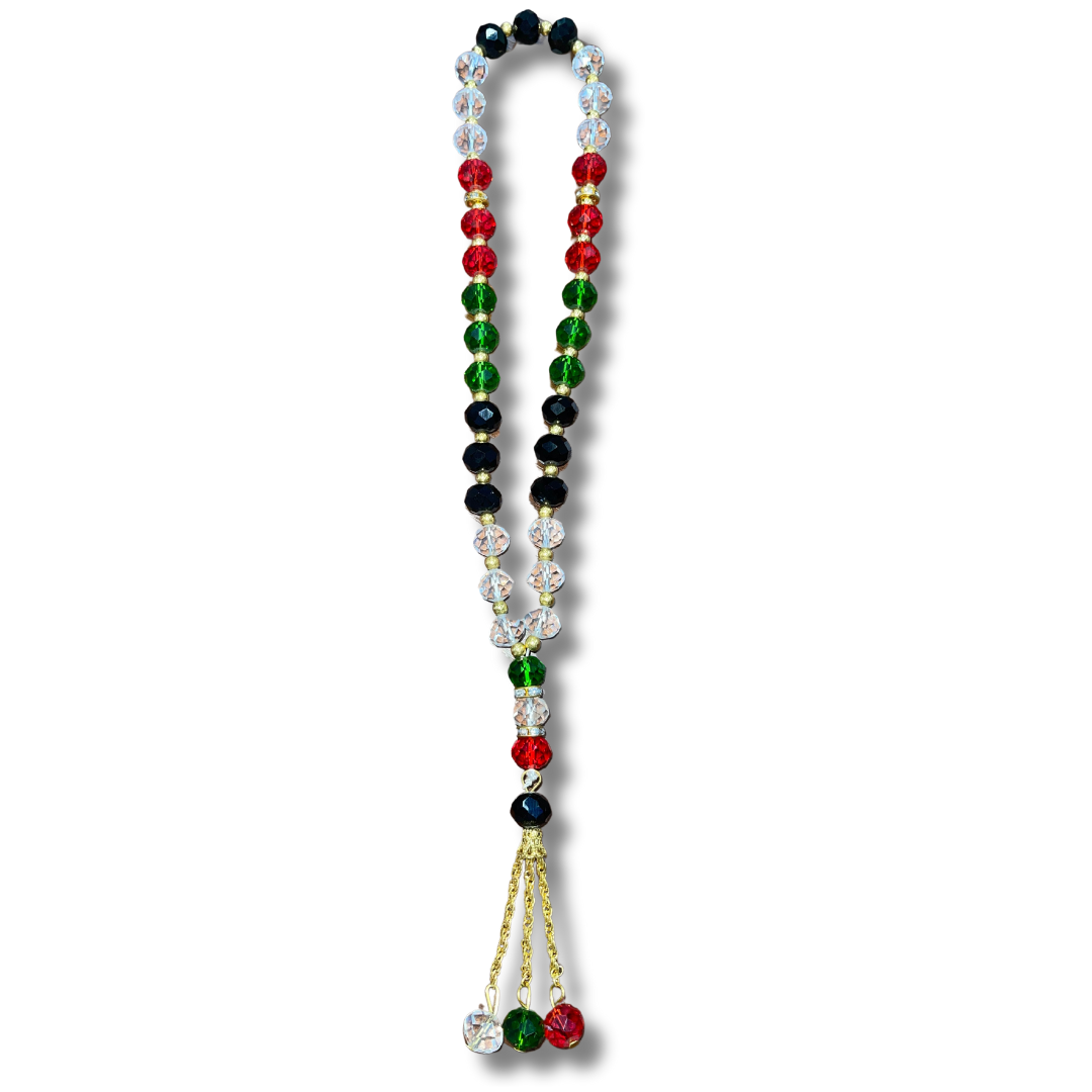 Palestine Tasbeeh – Handmade Multicolor Beads with Cultural Significance