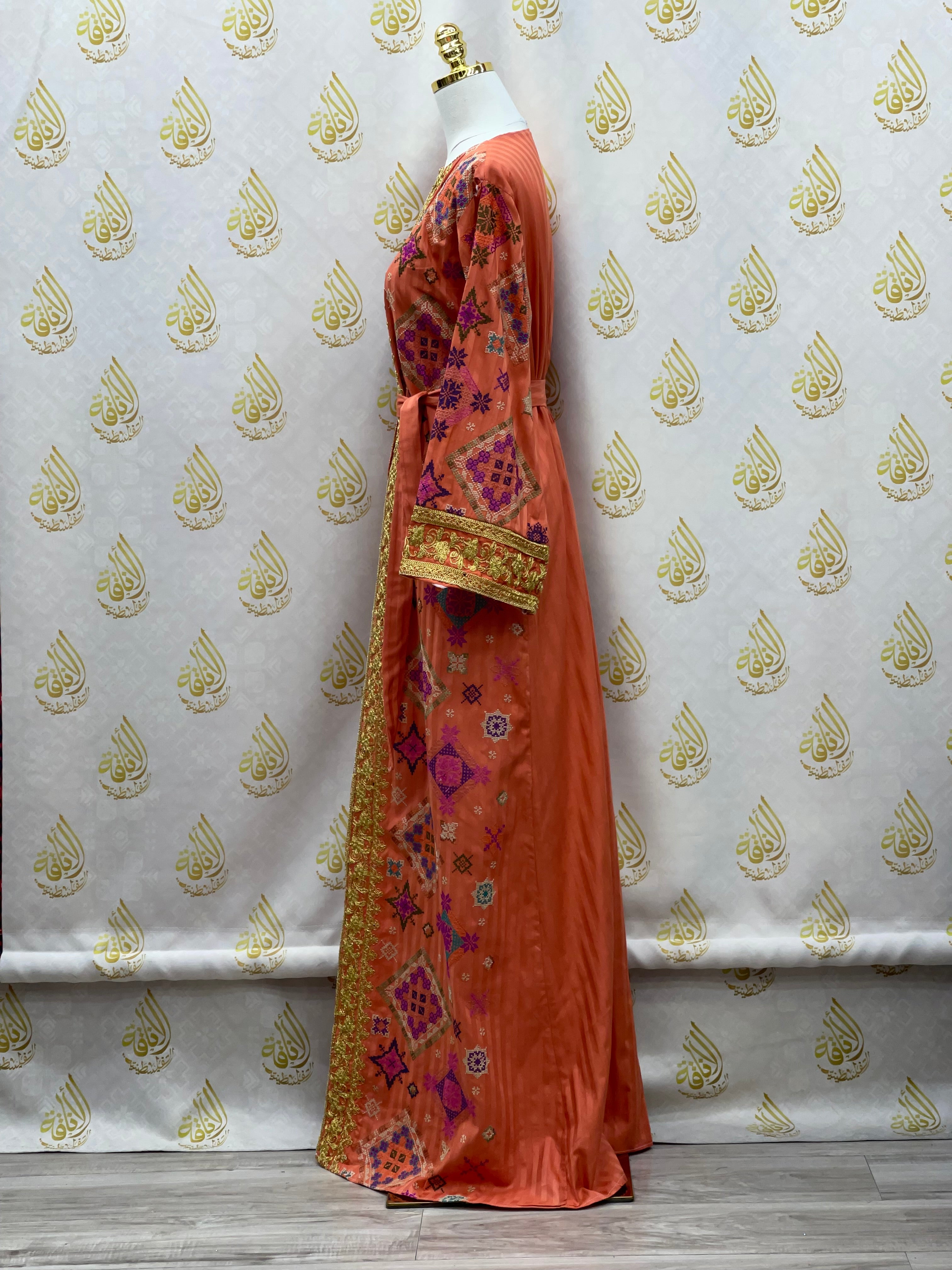 Long Cardigan with Gabani Embroidery and Kasab Detailing: Elegance and Sophistication