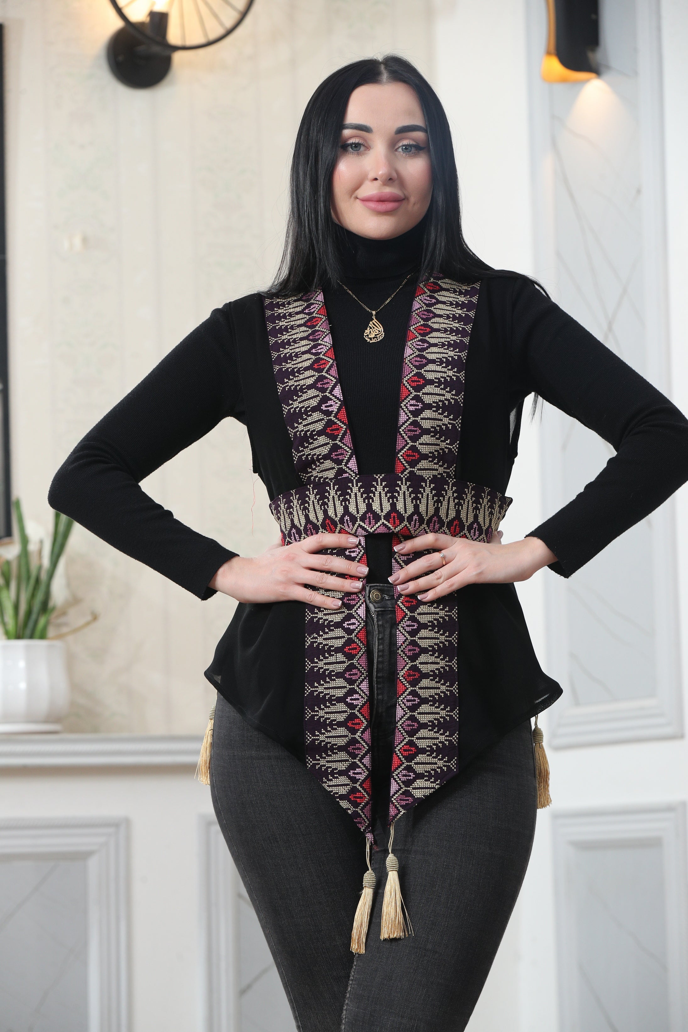 Chiffon Colorful Embroidered Vest - Vibrant & Stylish Layer