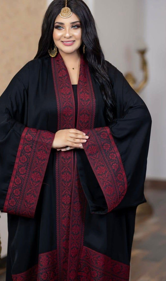 Embroidery Satin Bisht