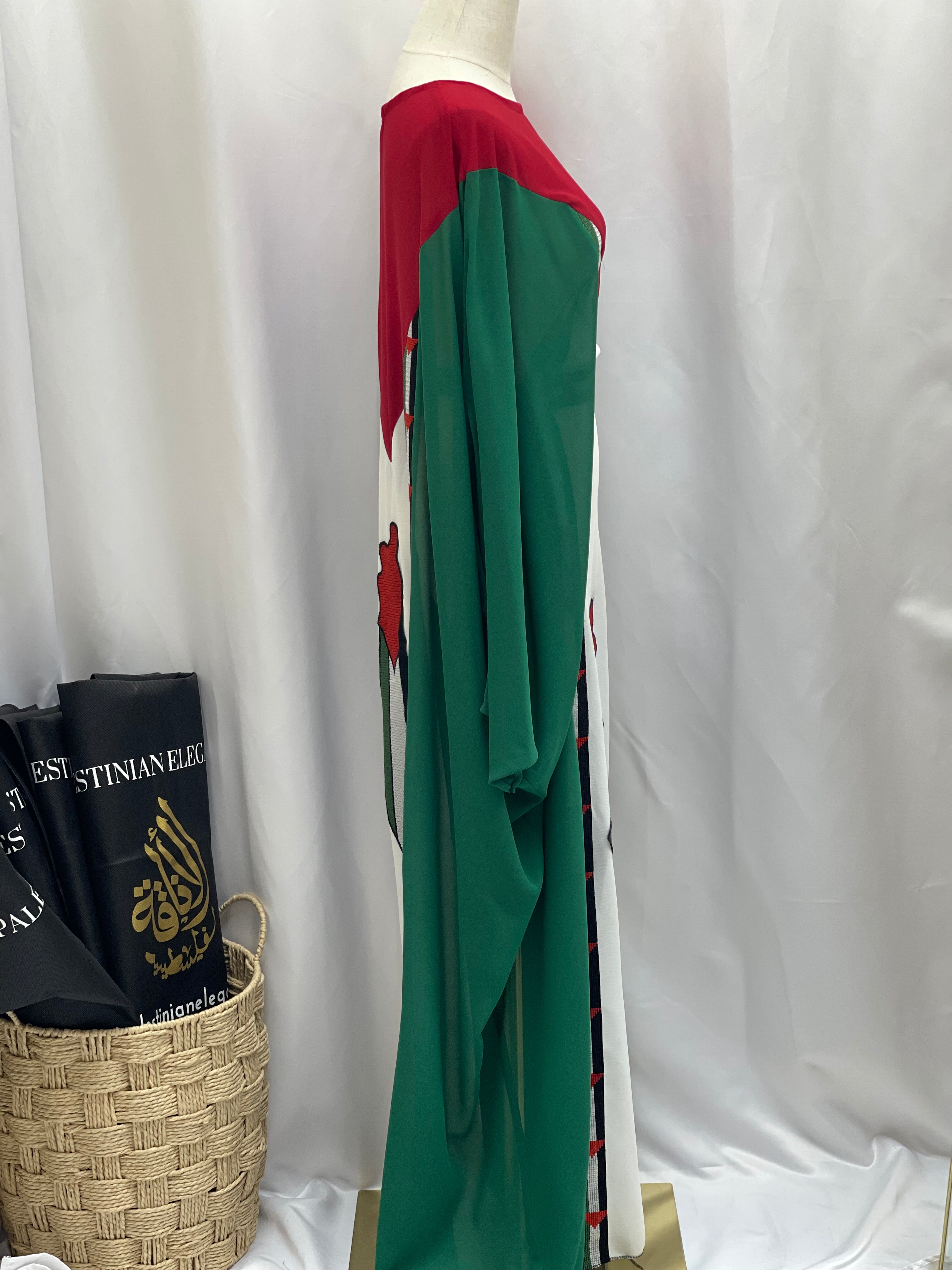 Palestinian Flag Dress with Tassels: Pride, Heritage, and Unique Style