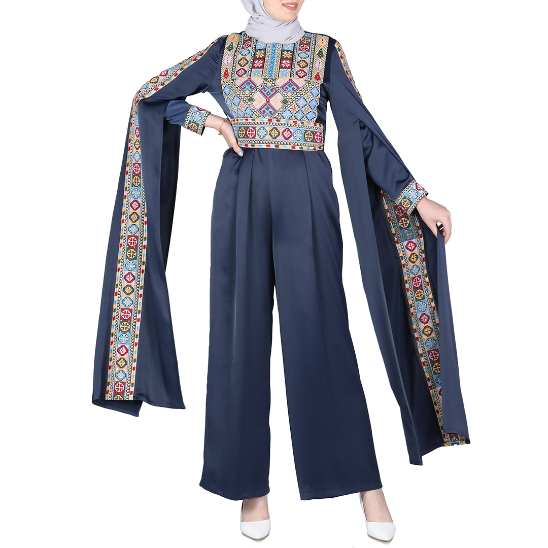 Women's Embroidery Jumpsuit Long Sleeves