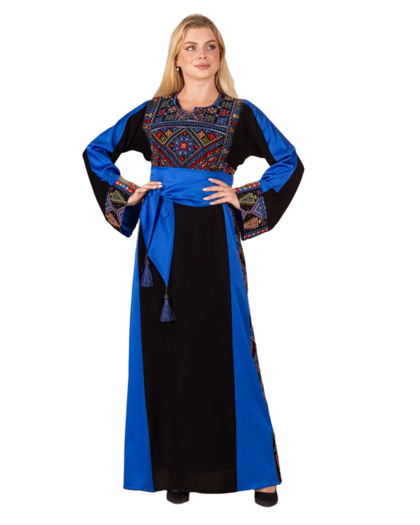 Qamar Embroidered Thoub – Traditional Elegance and Sophistication Palestinian Elegance