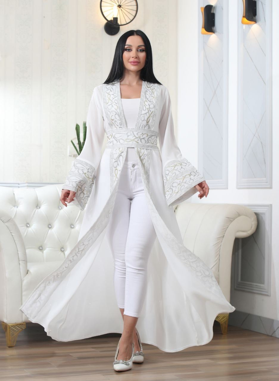 Arabic Letter Embroidered Cardigan: Cultural Elegance and Comfort