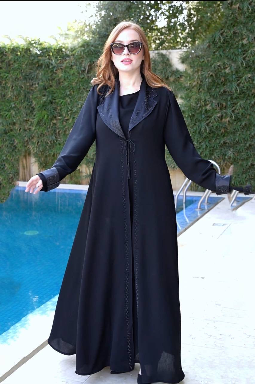 Elegant 2pcs Abaya: Sophistication and Versatile Style Palestinian Elegance