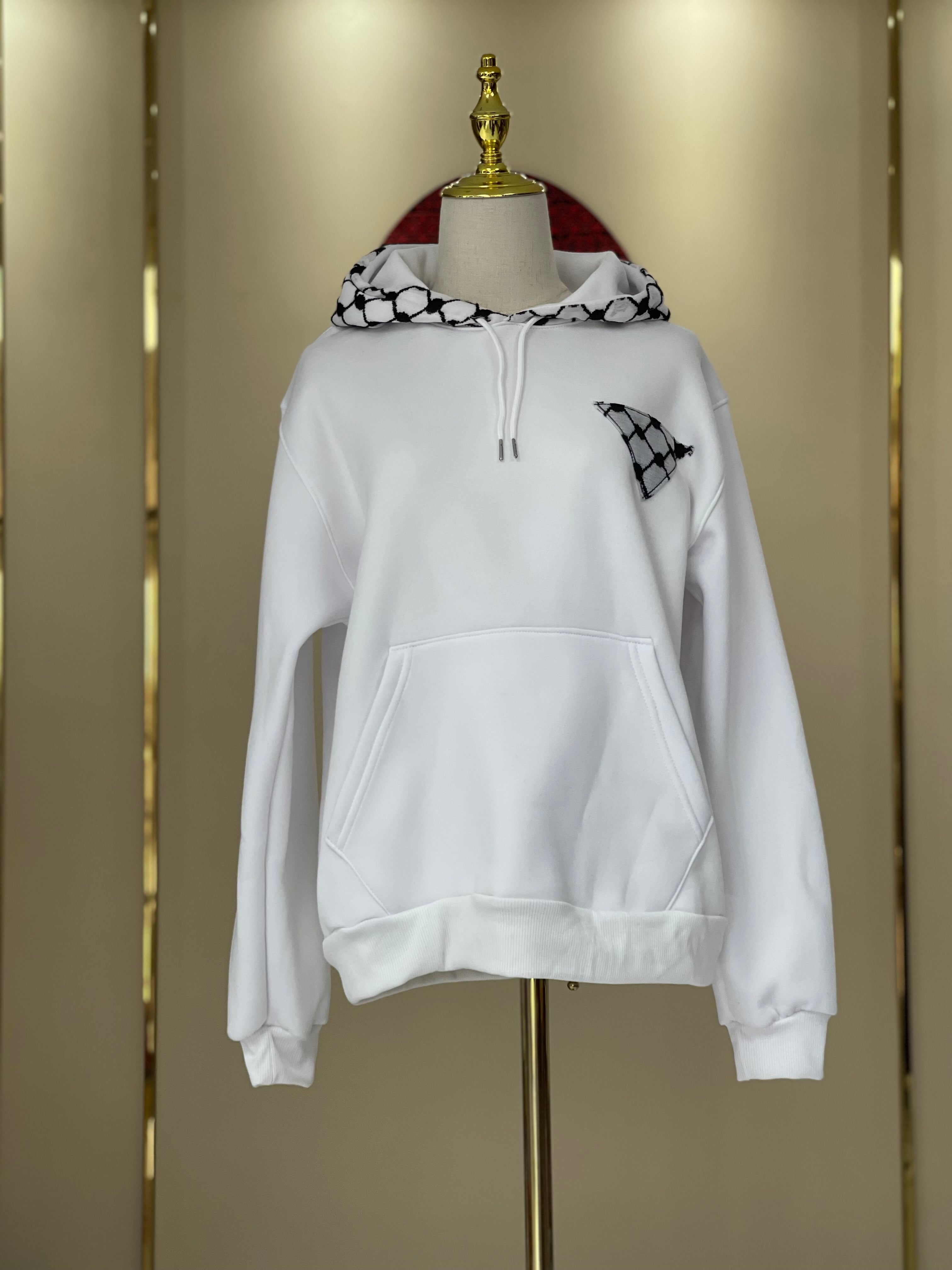 Cultural Statement: Kufiyeh Print Pull-Over Hoodie