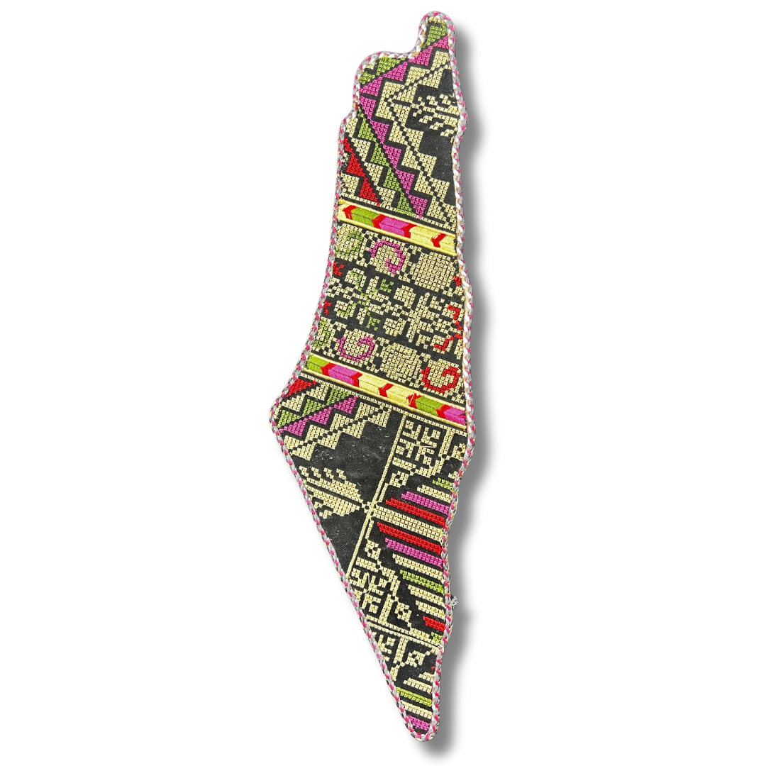 Exquisite Tatreez Embroidered Palestine Map Wall Art – Premium Cultural Decor