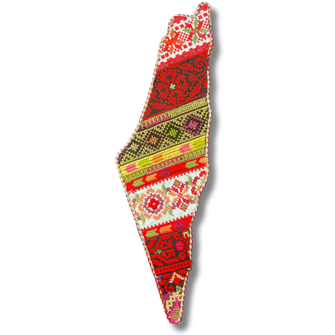 Exquisite Tatreez Embroidered Palestine Map Wall Art – Premium Cultural Decor