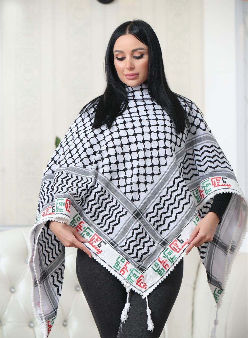 "On This Earth There is That Which Deserves Life" Embroidered Kuffiyeh: A Celebration of Heritage and Expression