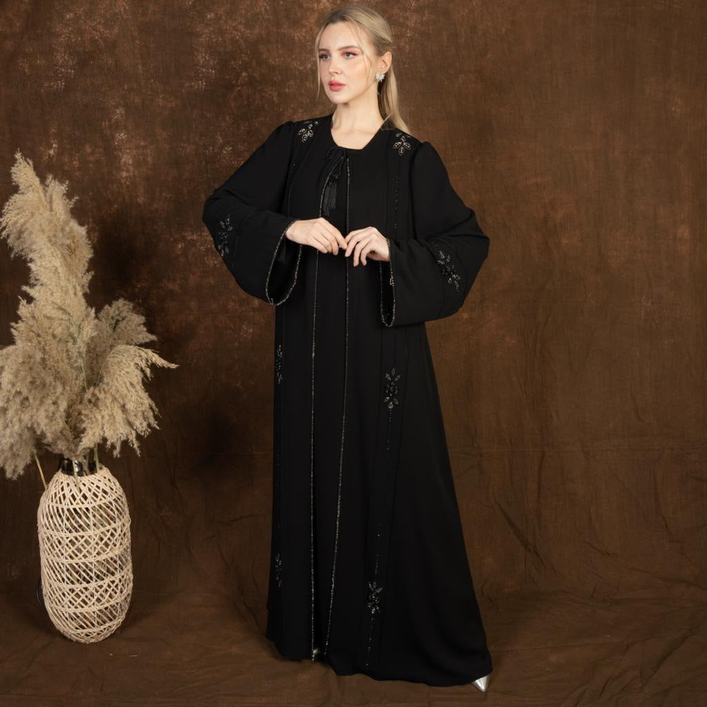 2Pcs Open Abaya