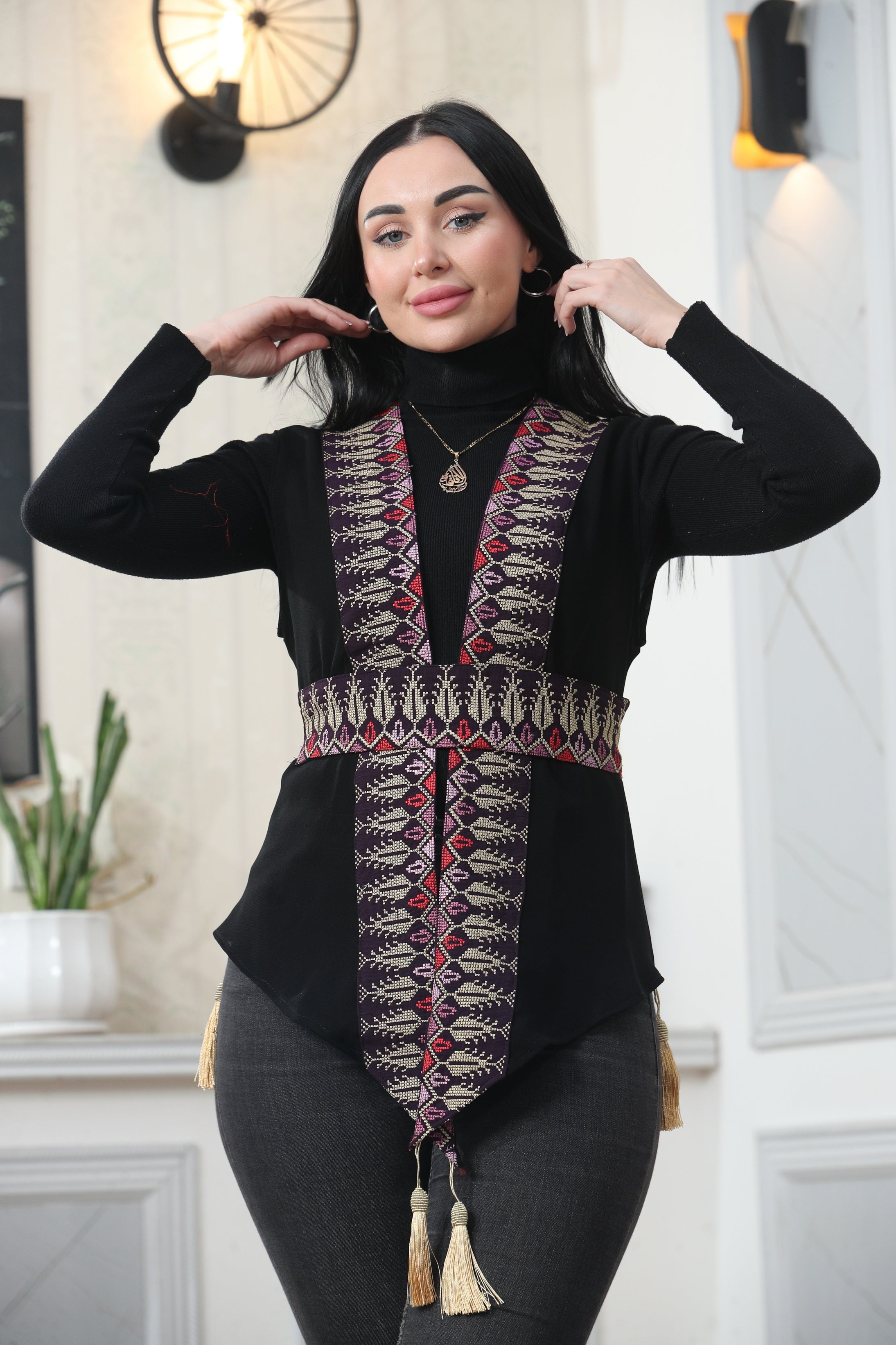 Chiffon Colorful Embroidered Vest - Vibrant & Stylish Layer