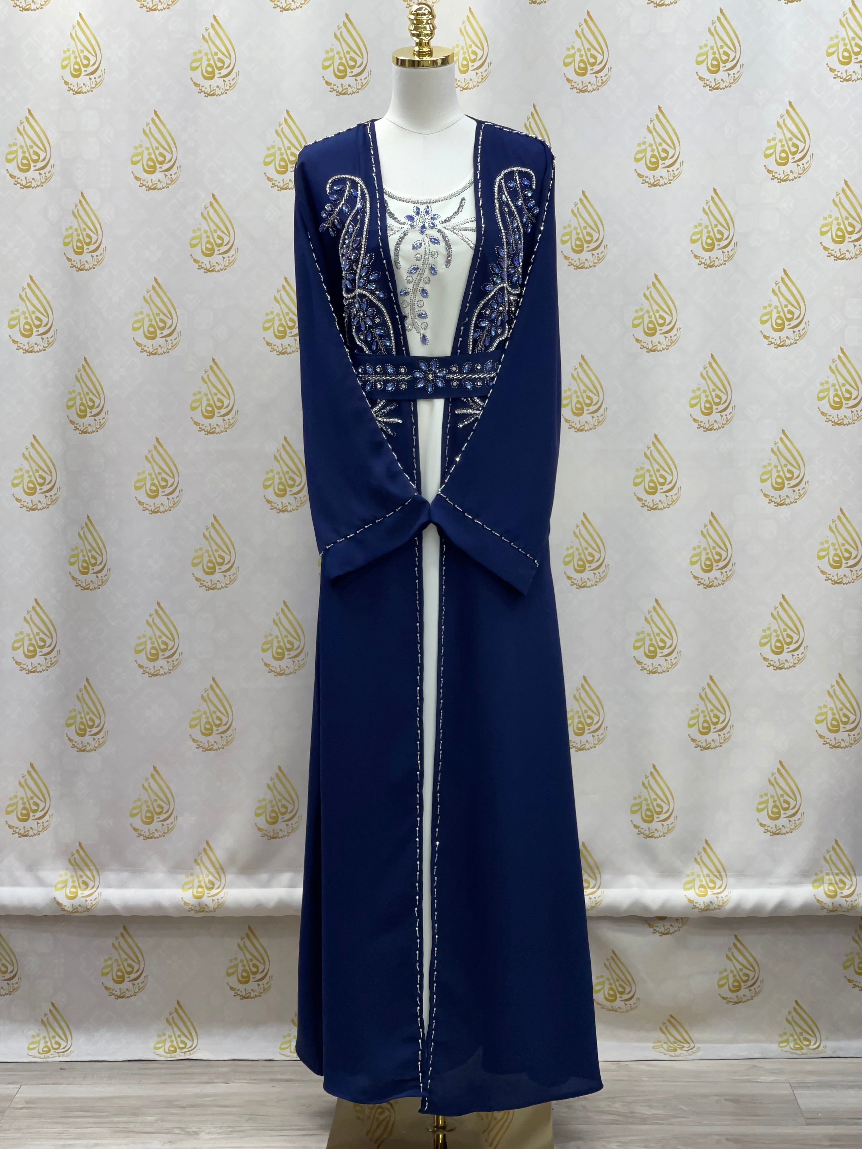 Rhinestone Moroccan Style Abaya: Traditional Elegance with Modern Flair