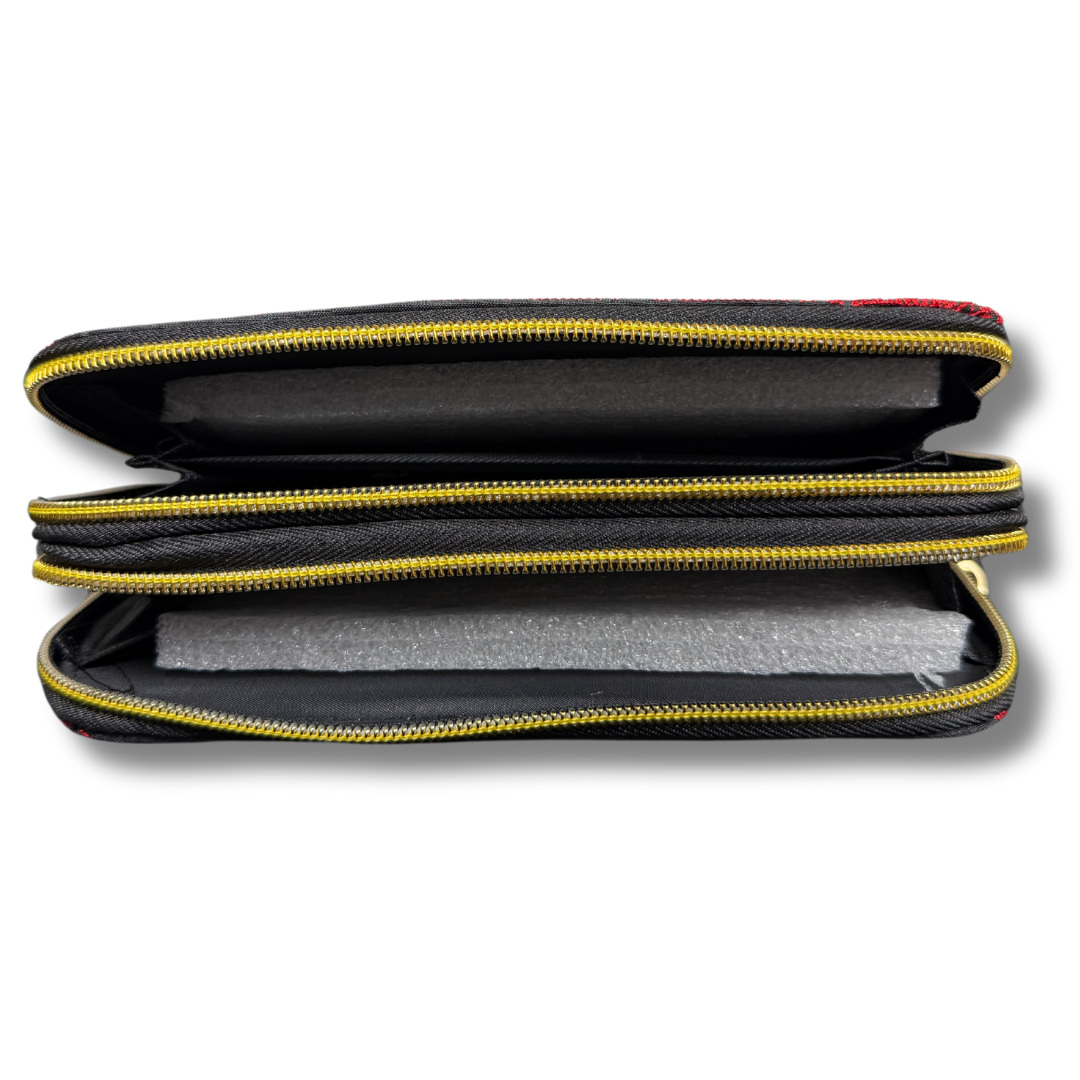 High-Quality Double Zipper Tatreez Wallet