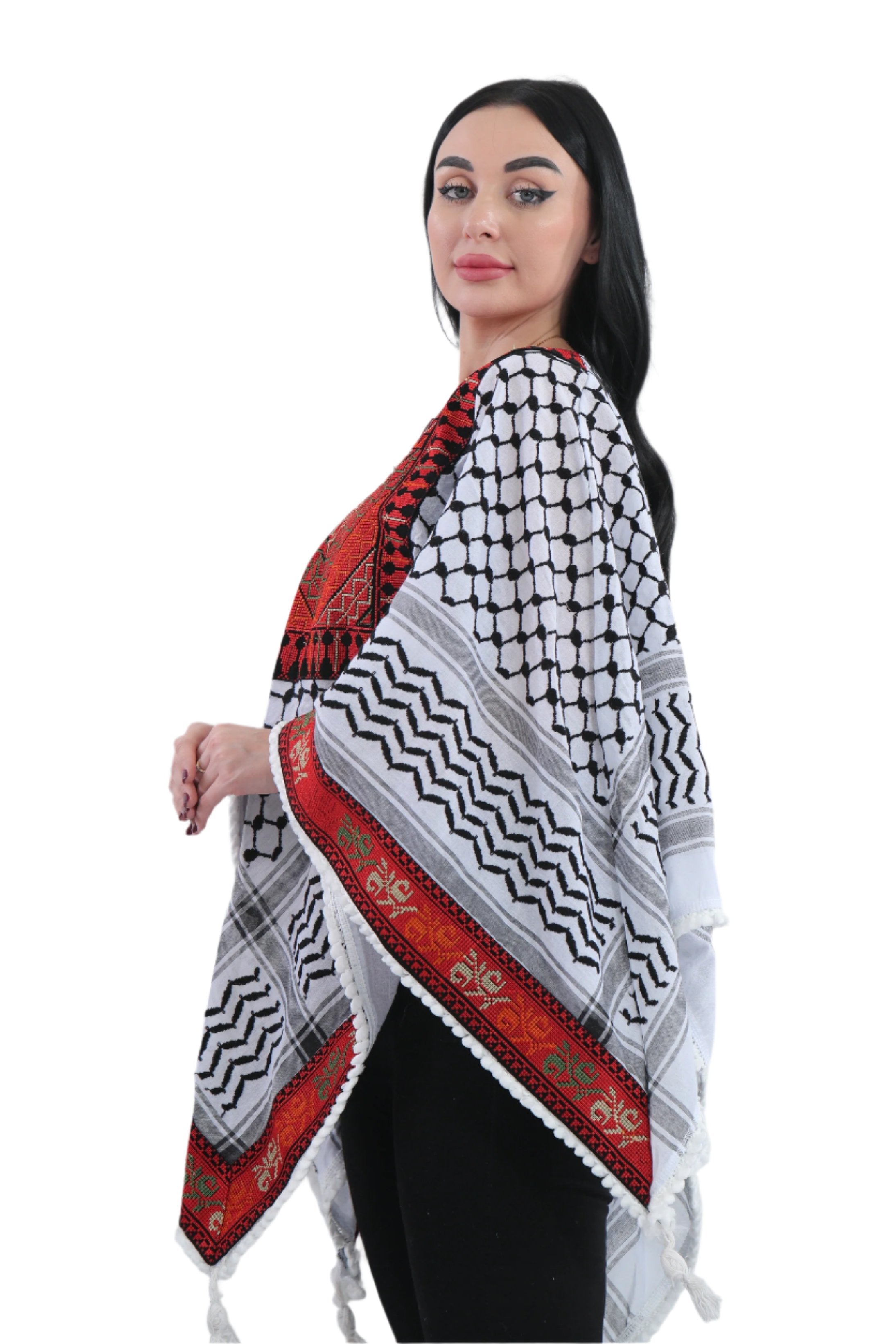 Tatreez Original Kuffiyeh Top - Women's Cultural Embroidered Fashion