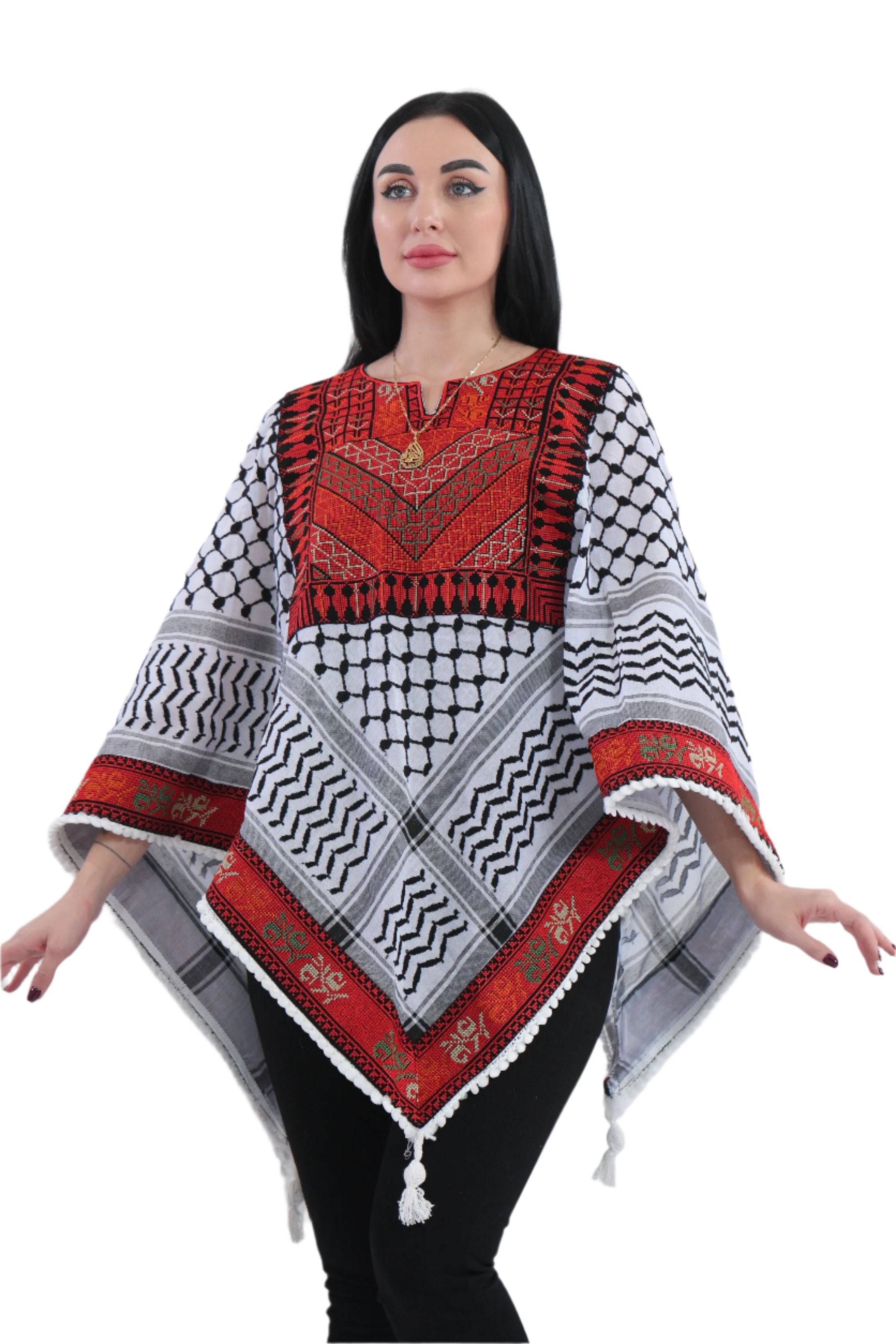 Tatreez Original Kuffiyeh Top - Women's Cultural Embroidered Fashion