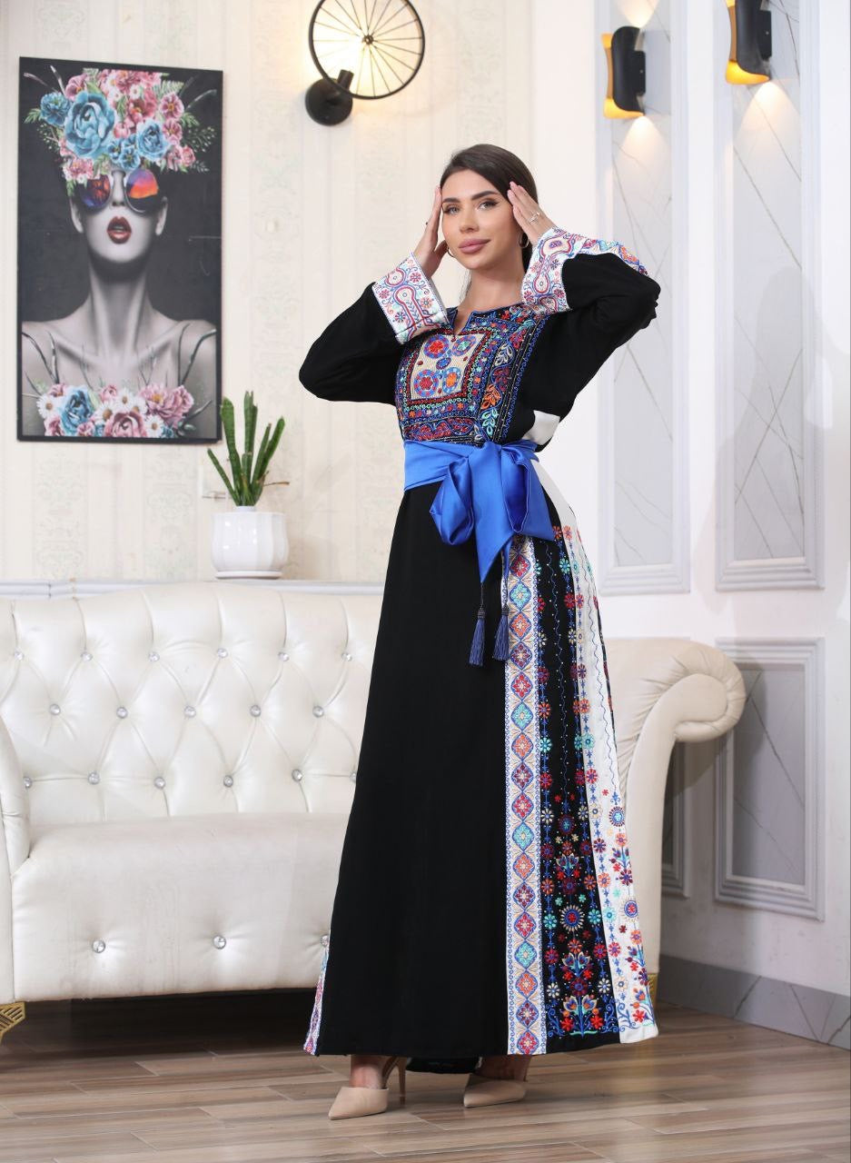 Exquisite Embroidered Al-Sa3a Thoub - Cultural Elegance & Comfort