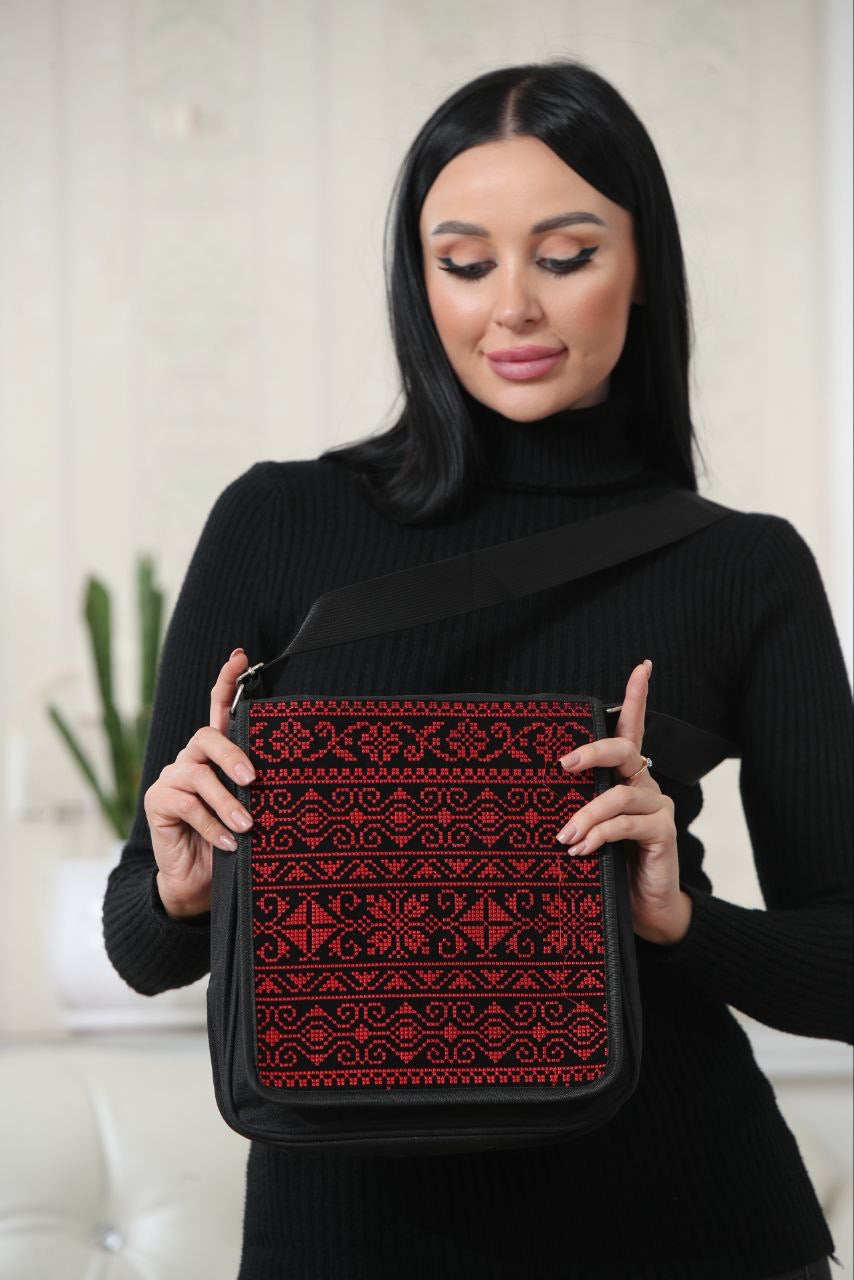 Elegant Heritage Embroidered Shoulder Bag - Traditional Craftsmanship Meets Modern Design Palestinian Elegance