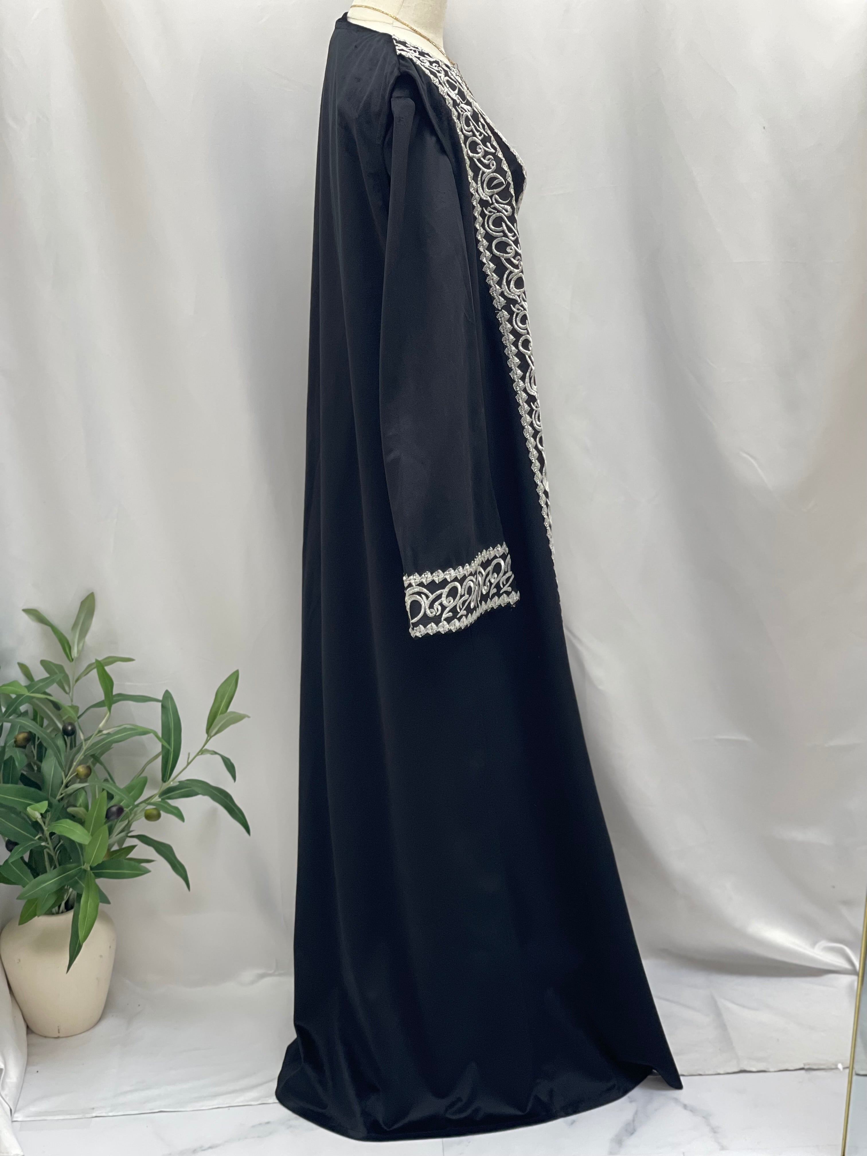 Velvet 3pcs Set Arabic Litters Abaya