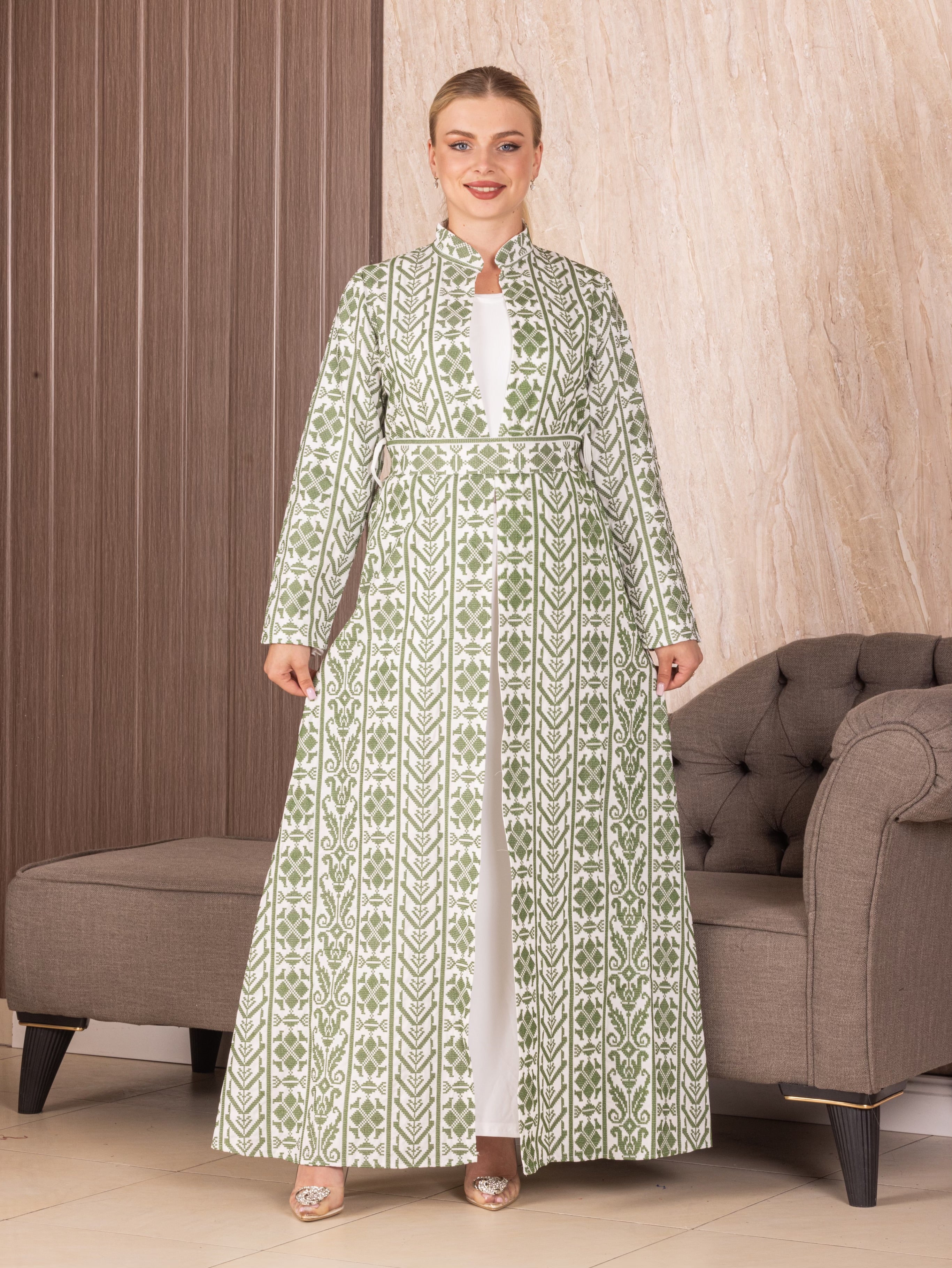 Embroidered Long Cardigan: Elegance and Sophistication