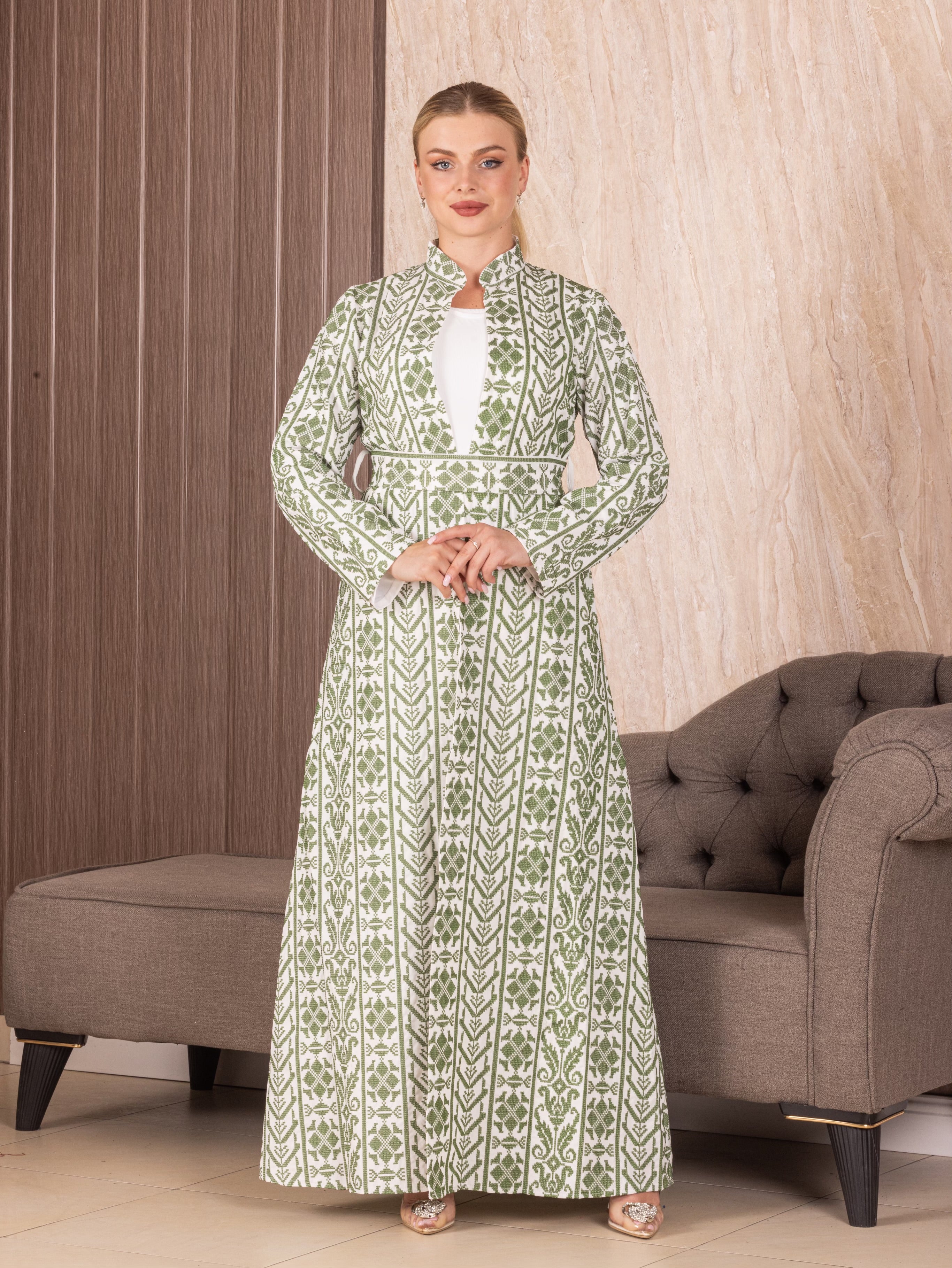 Embroidered Long Cardigan: Elegance and Sophistication