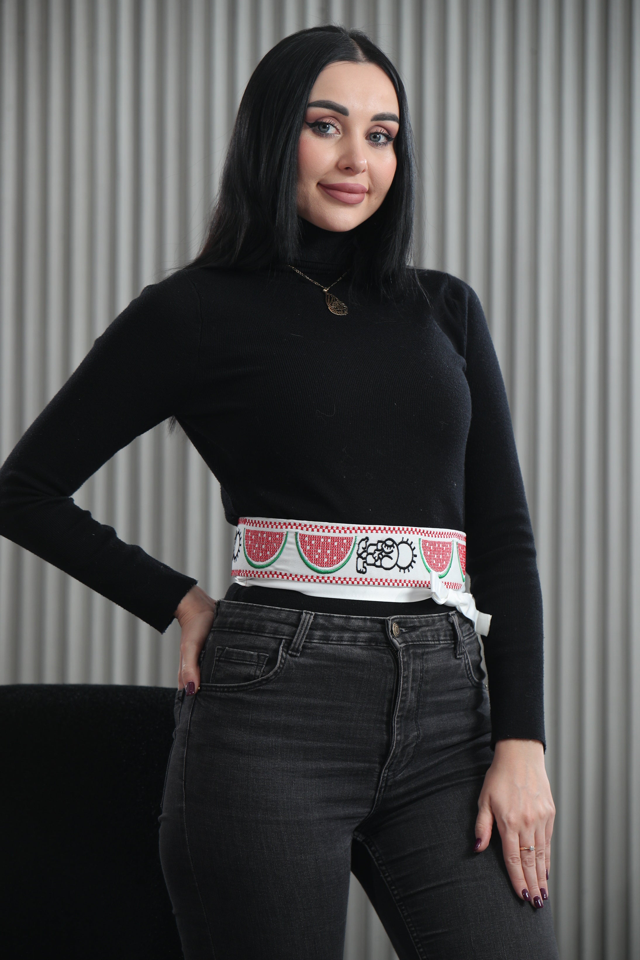 Hanzala Watermelon Embroidered Waist Belt