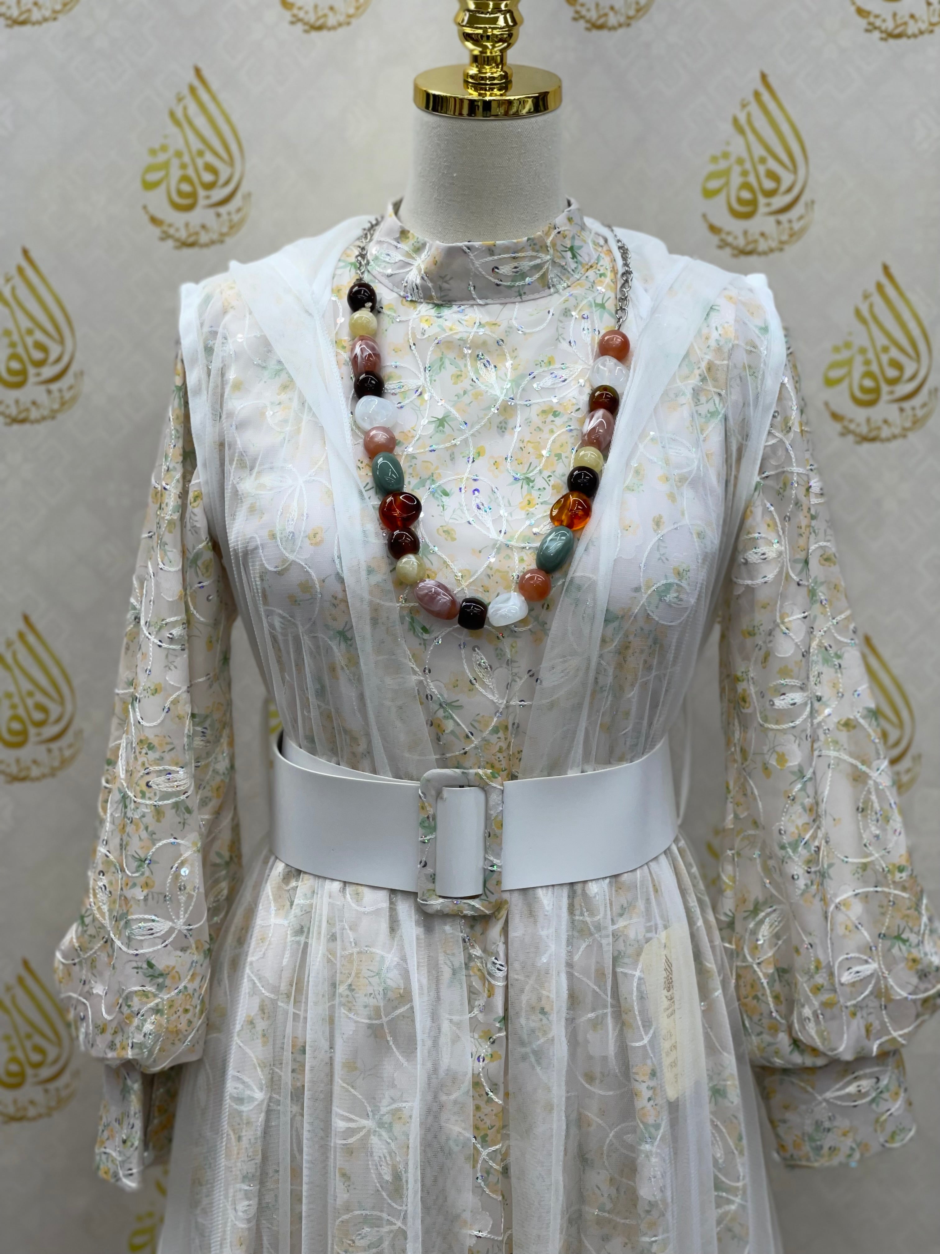 Palestinian Elegance Floral Embroidered Dress