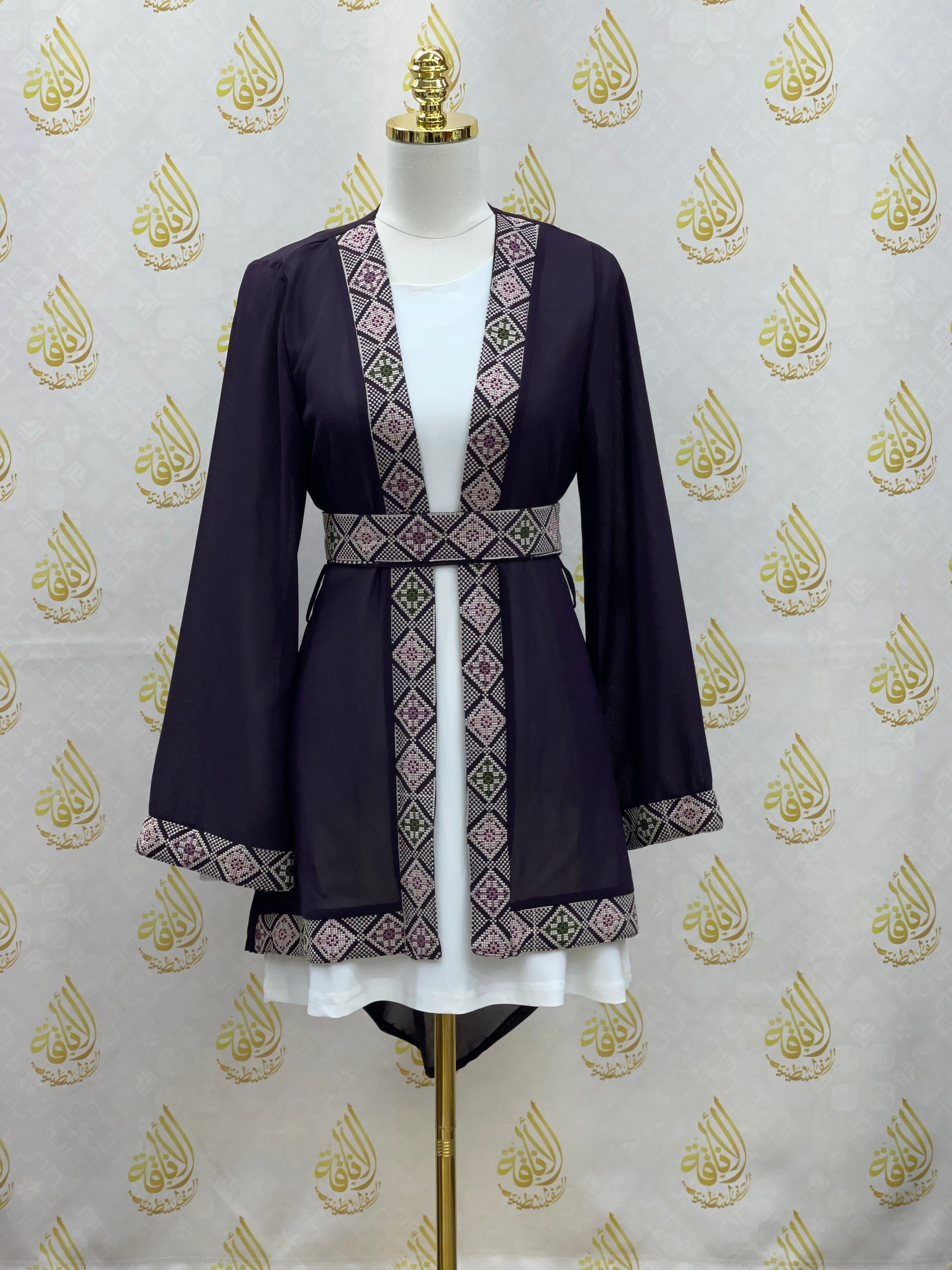 Embroidery Kimono Chiffon: A Blend of Tradition and Modern Elegance Palestinian Elegance