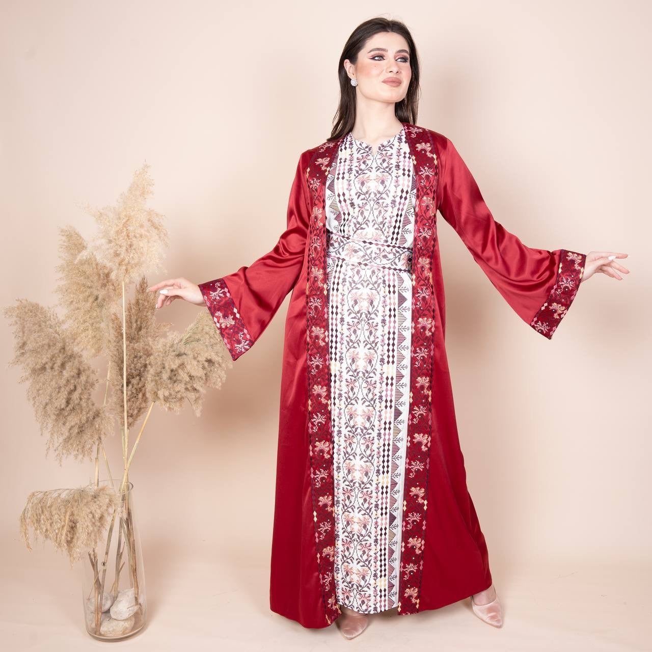 Embroidery Satin Kaftan