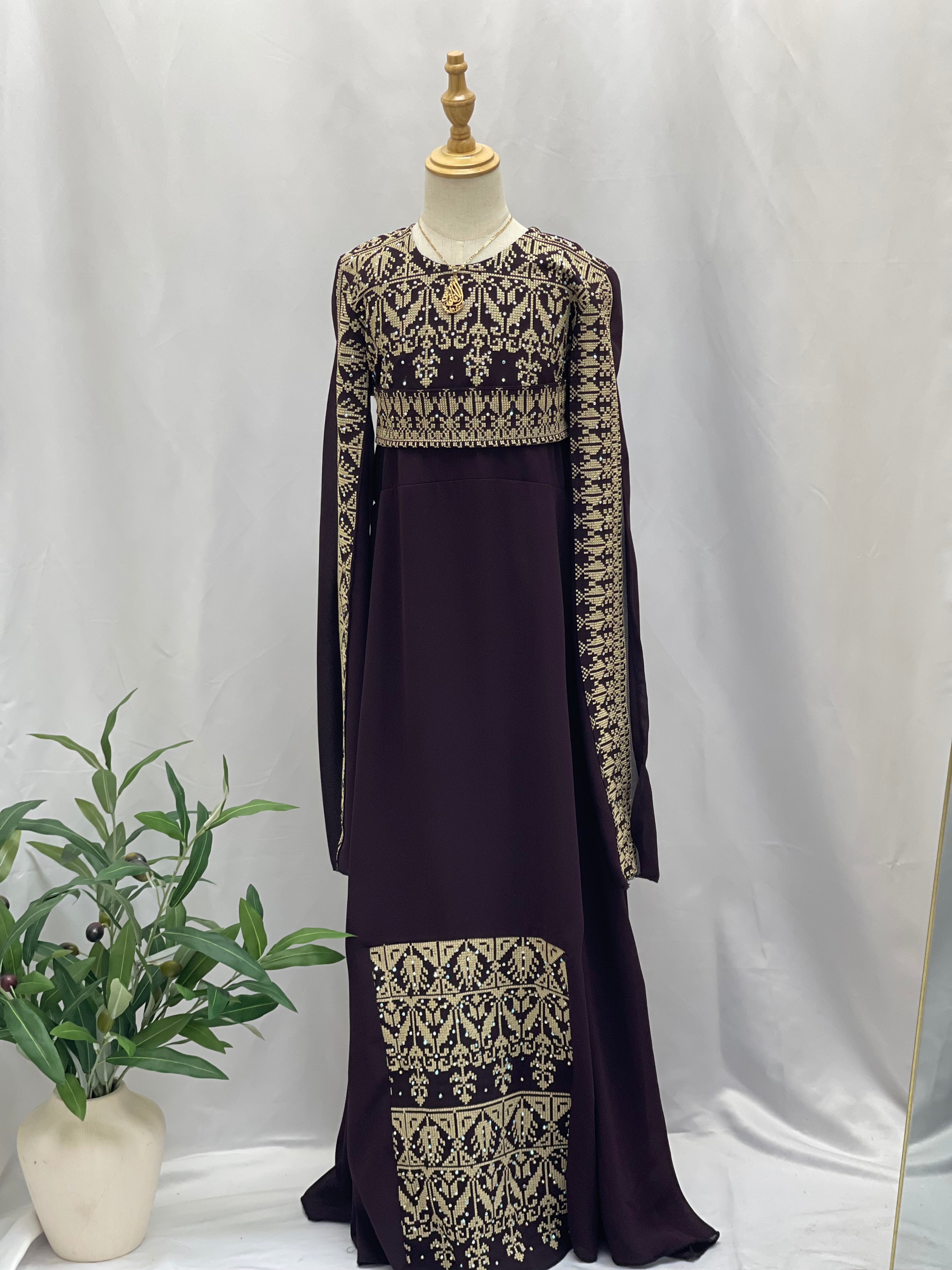 Embroidered Princess Jasmin Dress