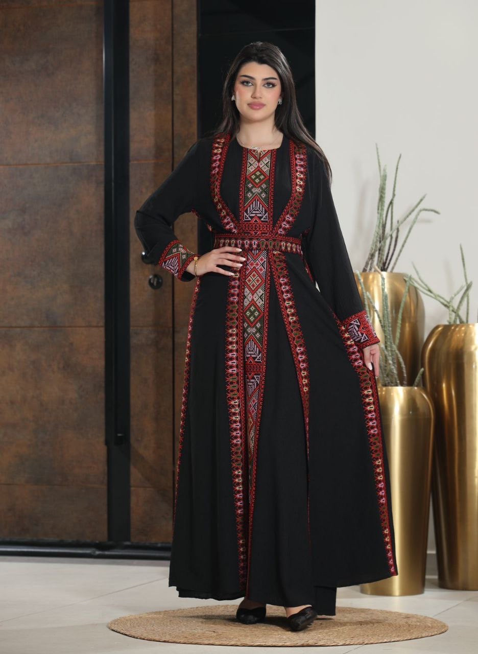 Elegant 2Pc Embroidery Abaya