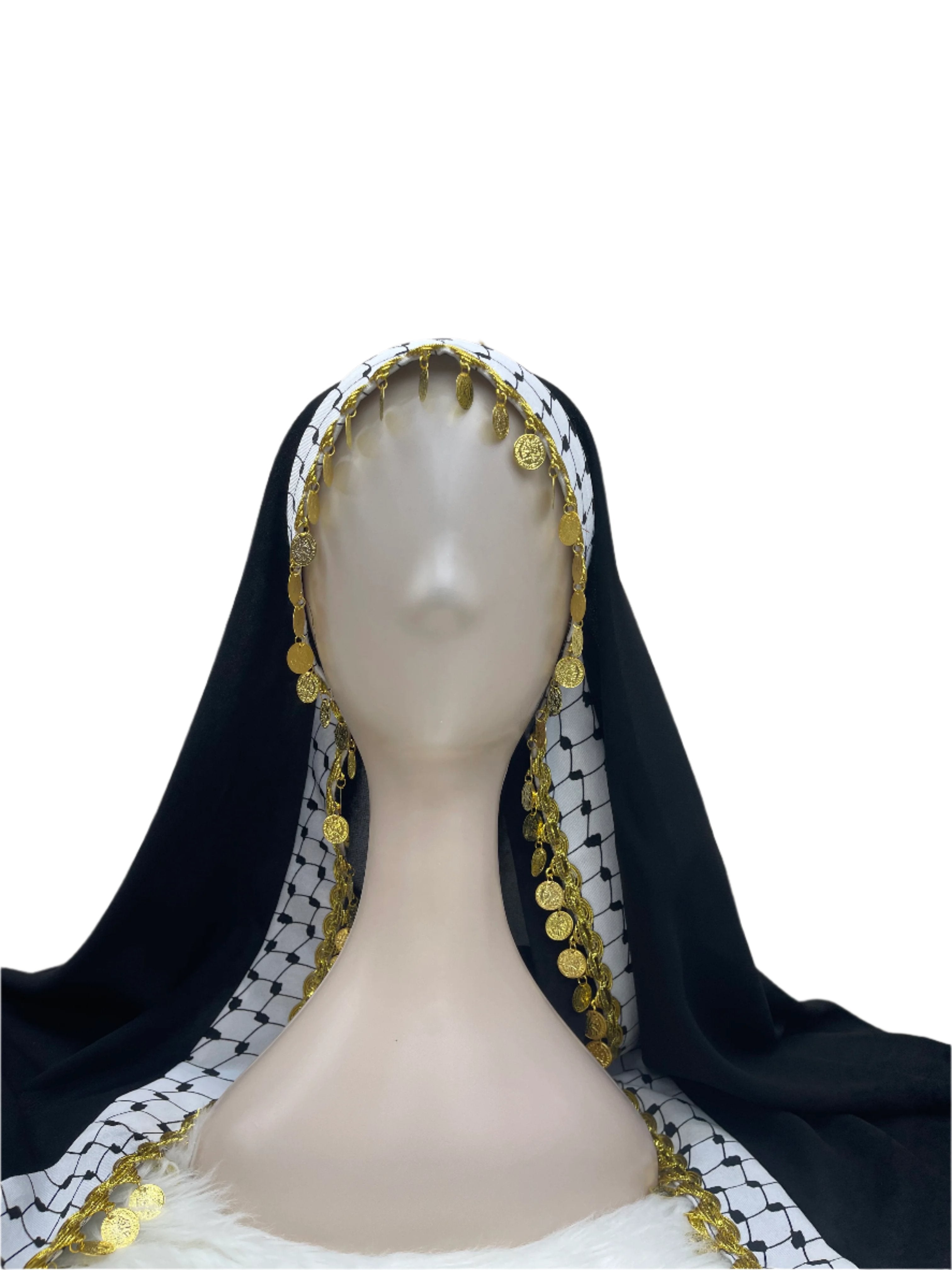 Kuffiyeh Gold Learat Khirka-Shal – Elegant and Stylish Accessory