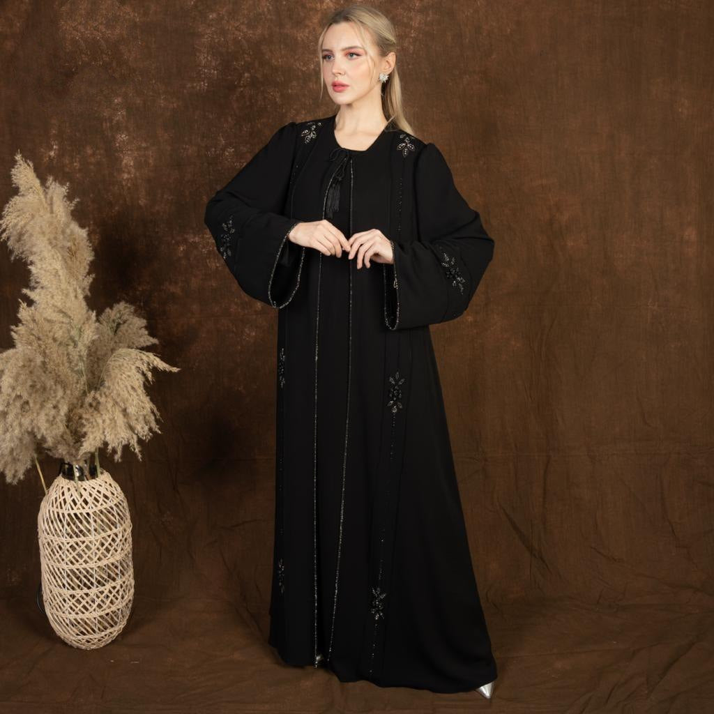 2Pcs Open Abaya