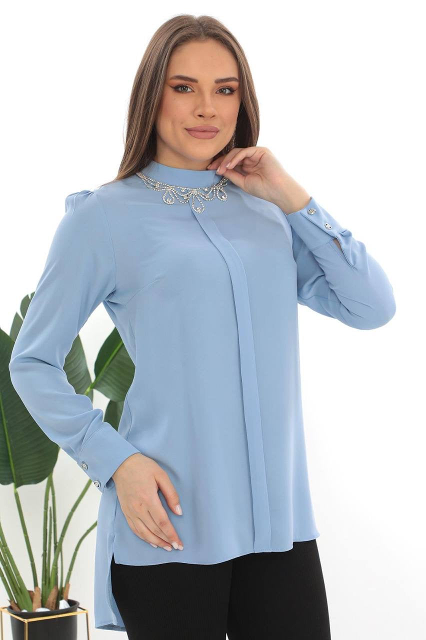 Rhinestone Blouse – Glamorous Elegance and Sparkling Style