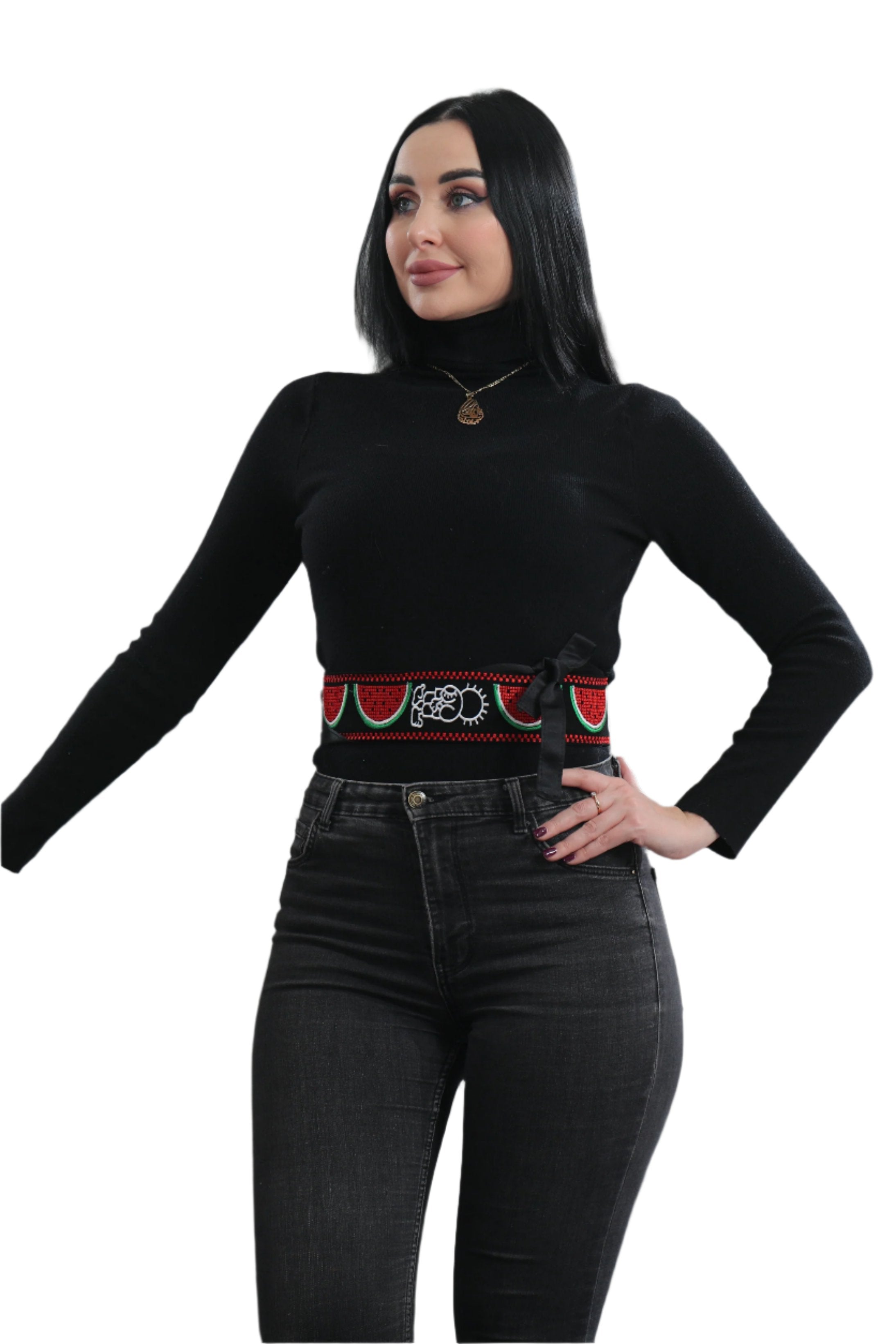 Hanzala Watermelon Embroidered Waist Belt