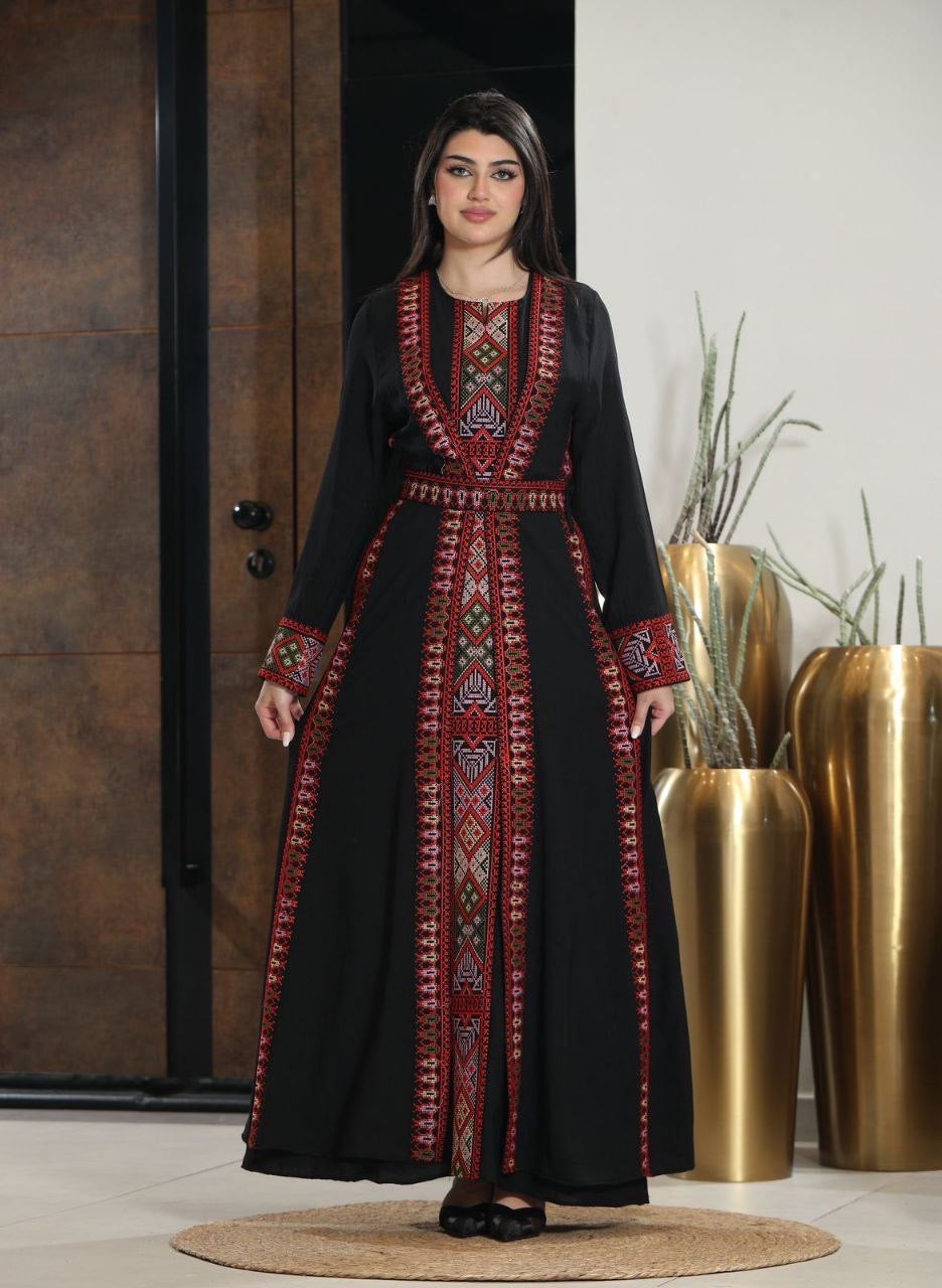Elegant 2Pc Embroidery Abaya