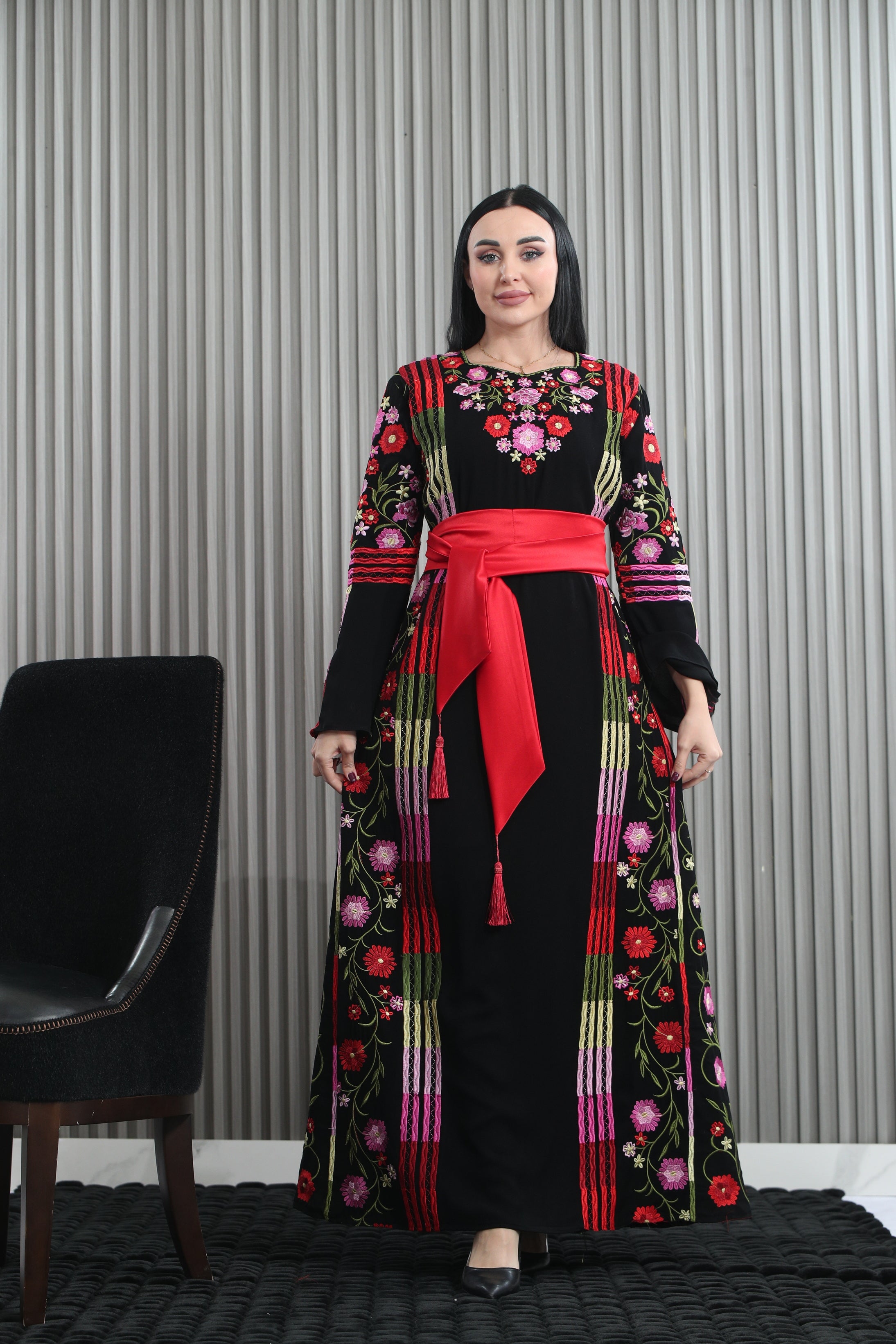 Embroidered Multicolored Thoub