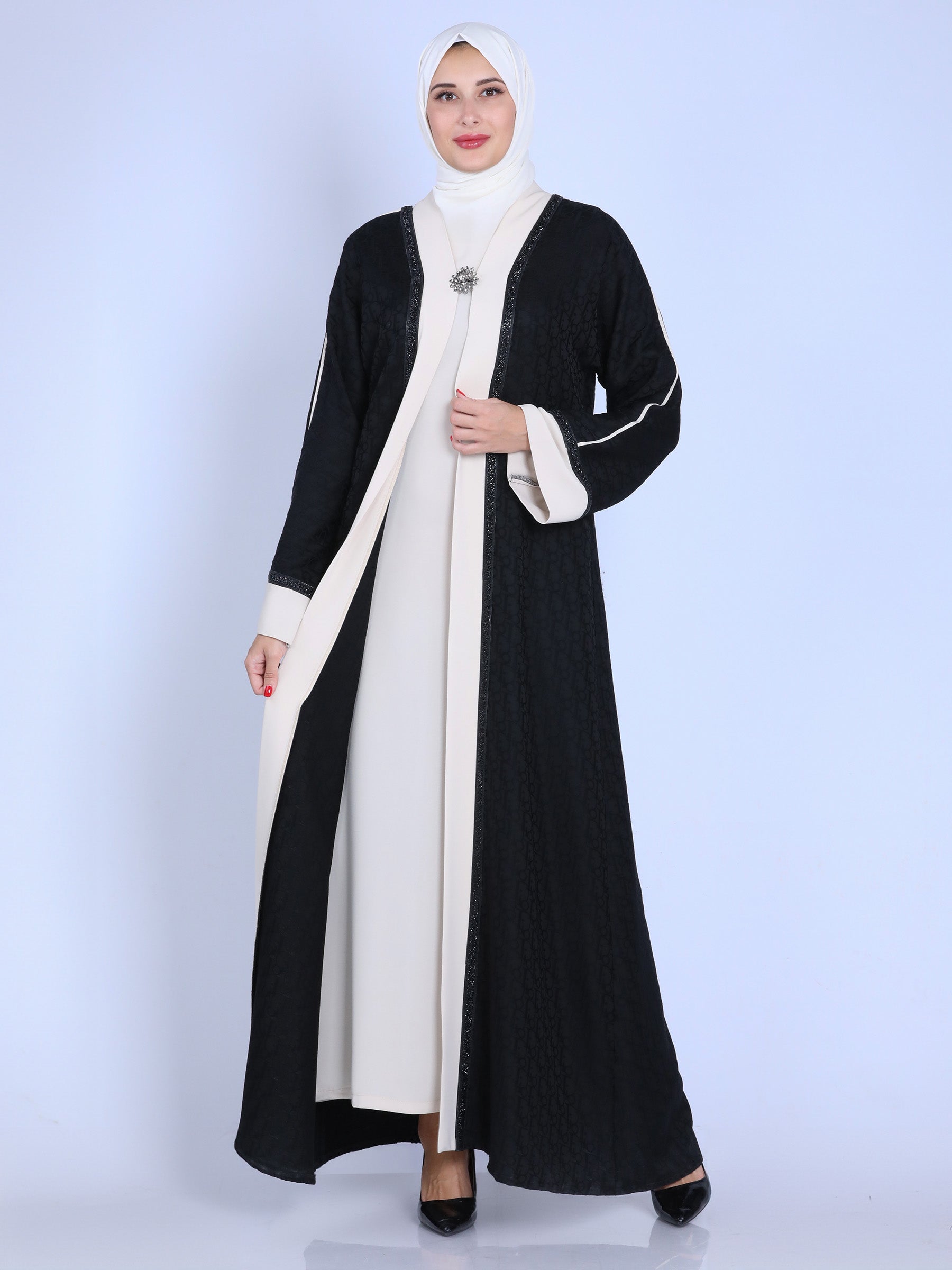 2pcs Open Abaya: Versatile Style and Luxurious Comfort