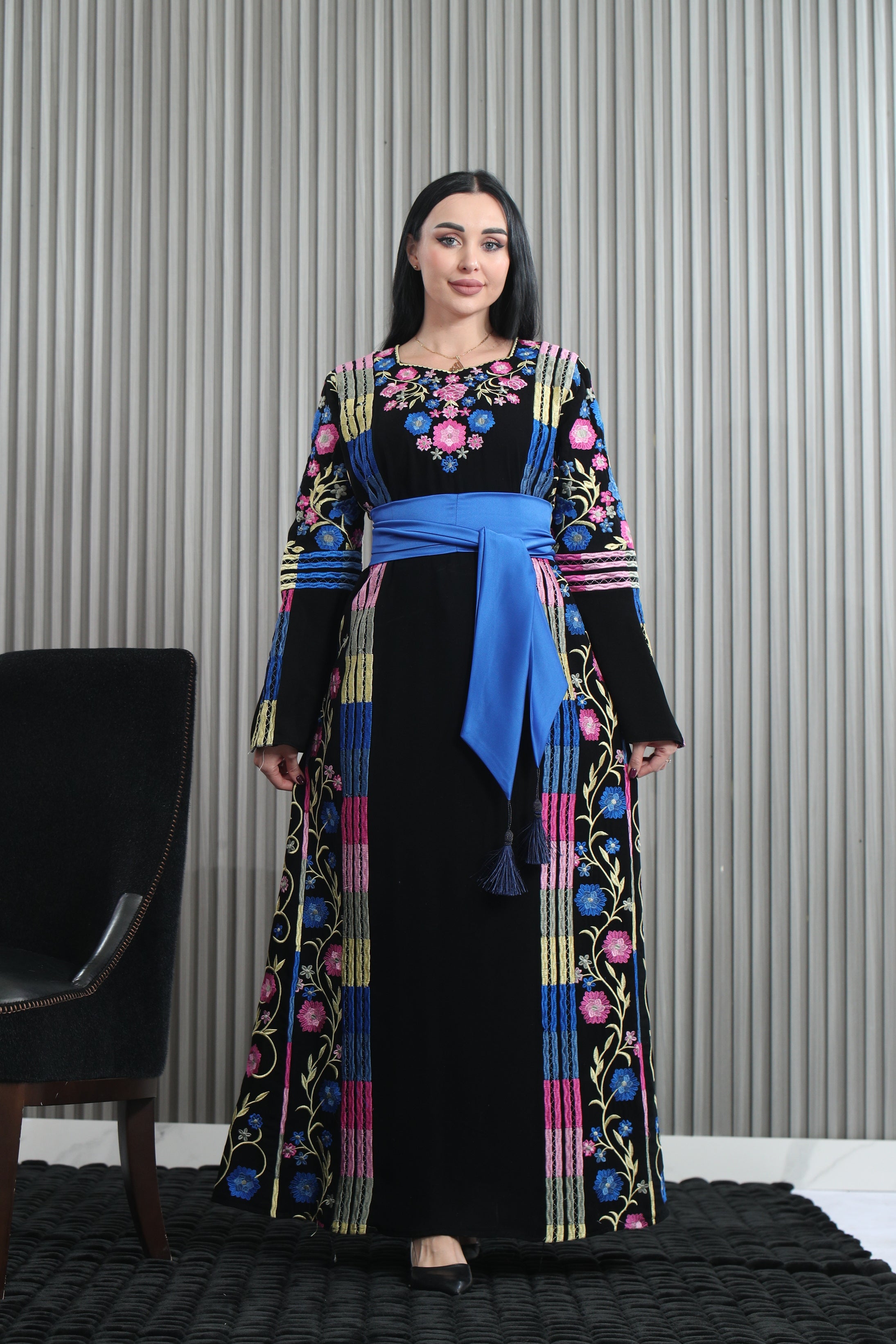 Embroidered Multicolored Thoub