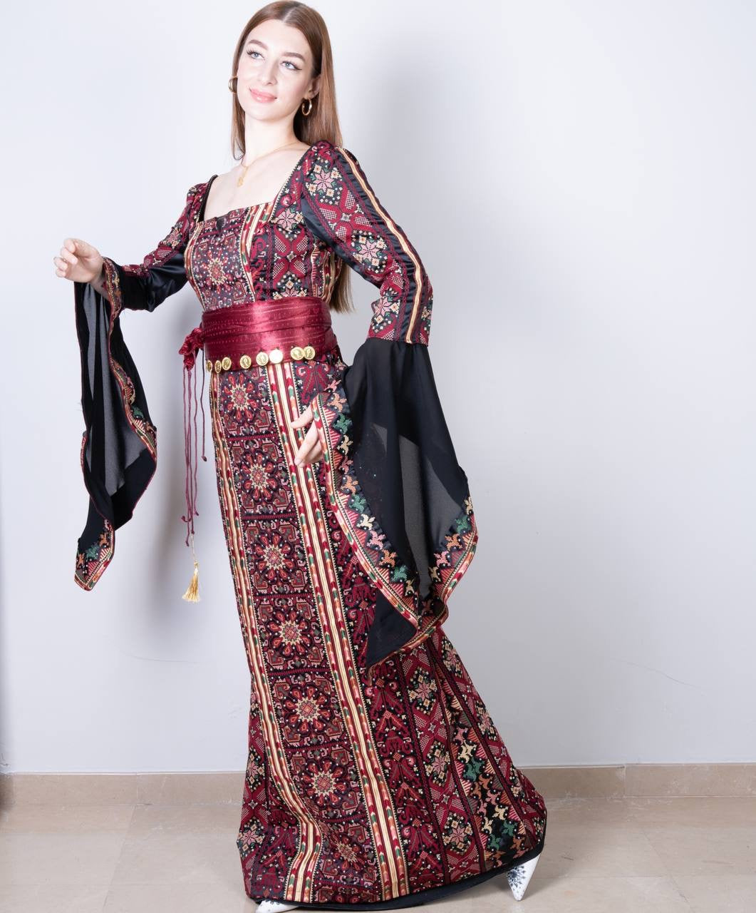 Embroidered High Quality Henna Dress: Traditional Elegance Meets Modern Style