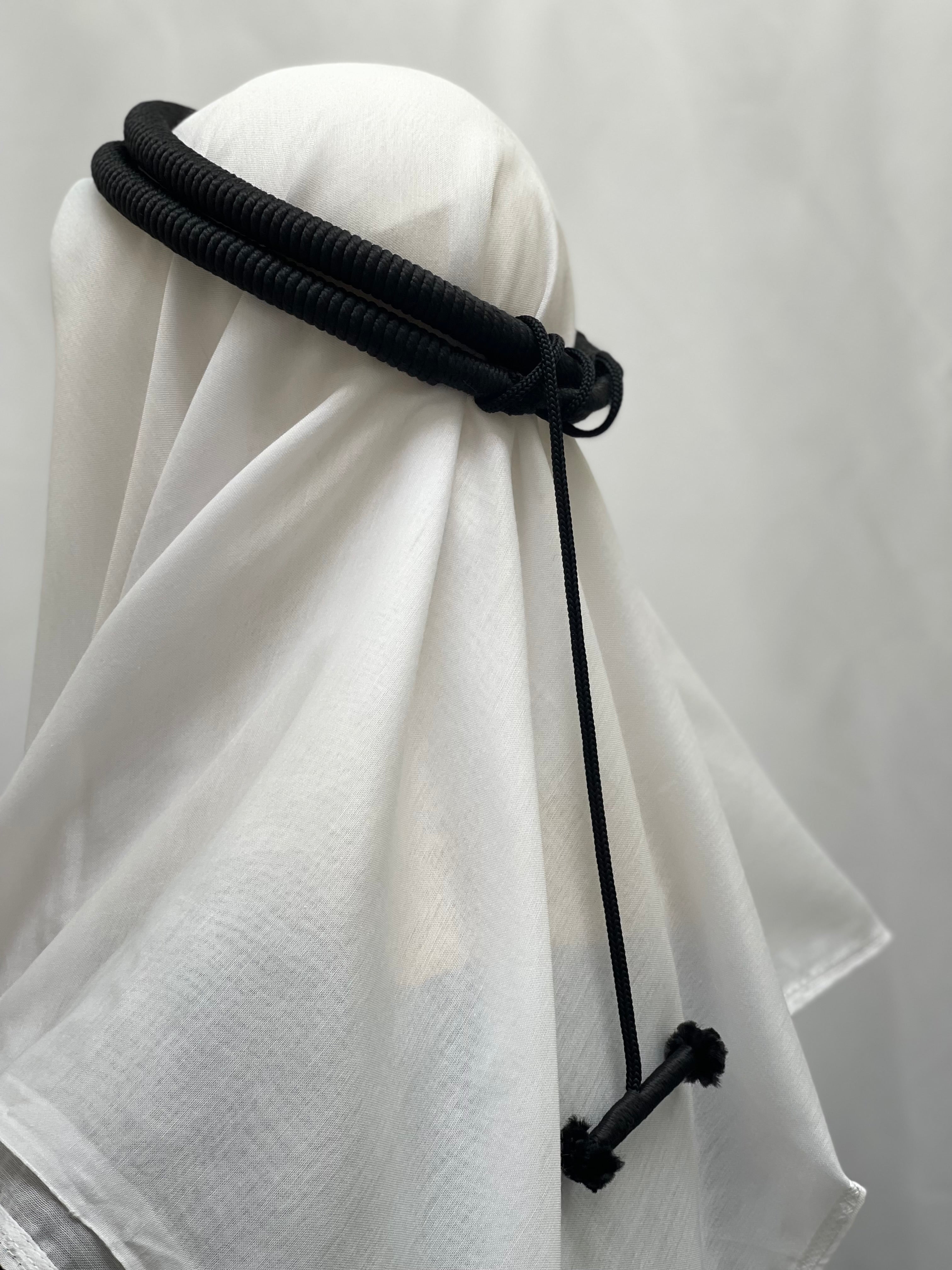 Classic White Scarf for Under Agal - Essential Accessory for Traditional Attire