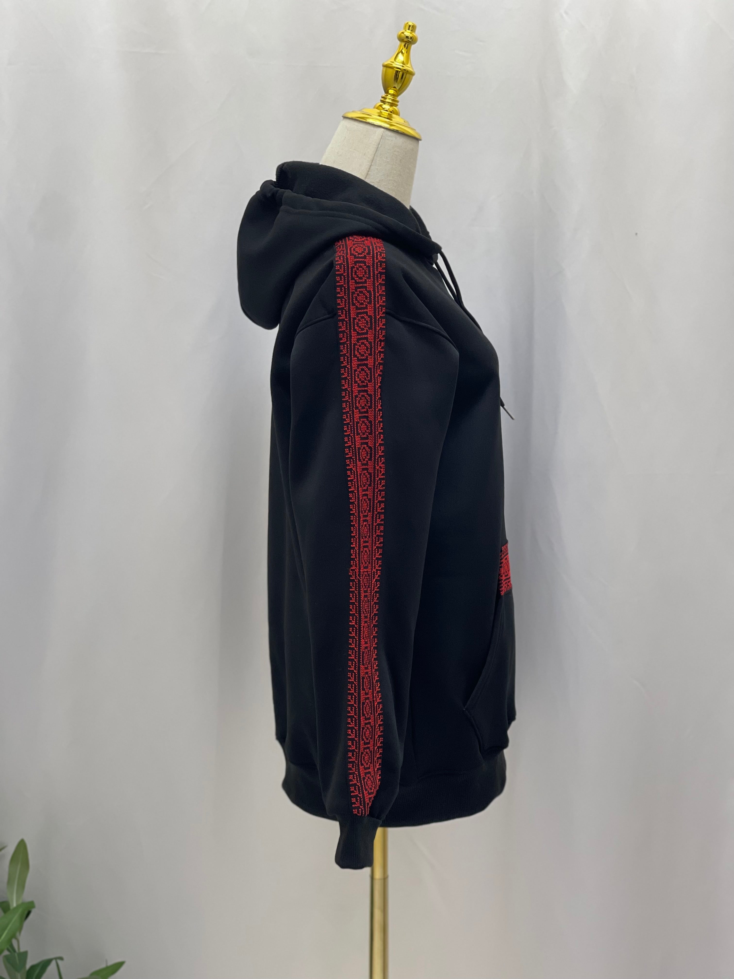 High-Quality Black Tatreez Hoodie: Tradition Meets Modern Style