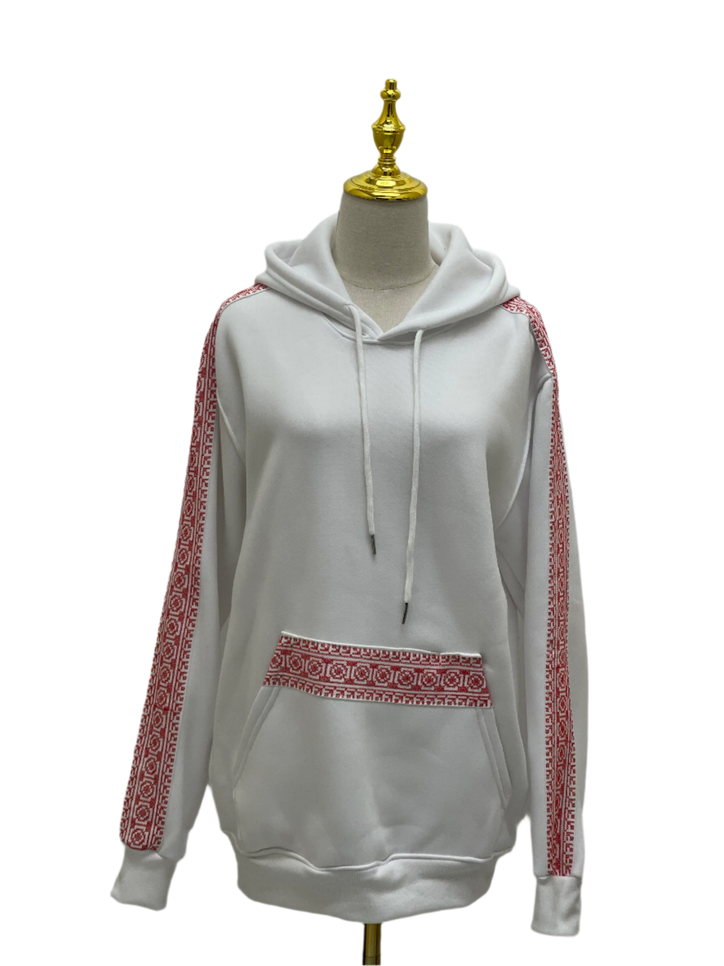 High-Quality White Tatreez Hoodie: Tradition Meets Modern Style