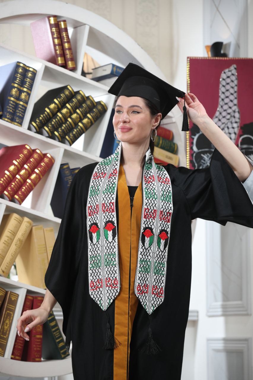 Palestinian Heart Flag Graduation Stole