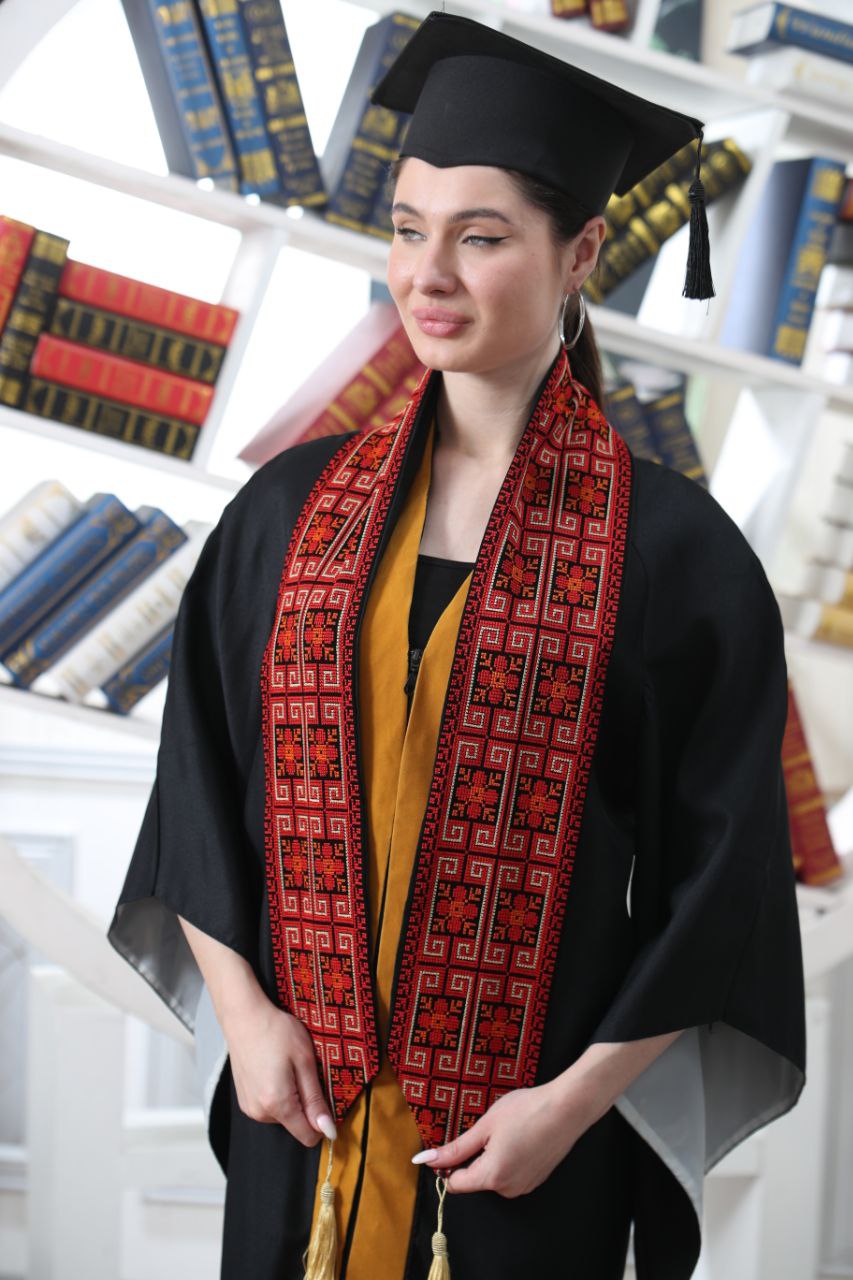 Palestine Heritage Embroidery Graduation Stole: Pride and Tradition